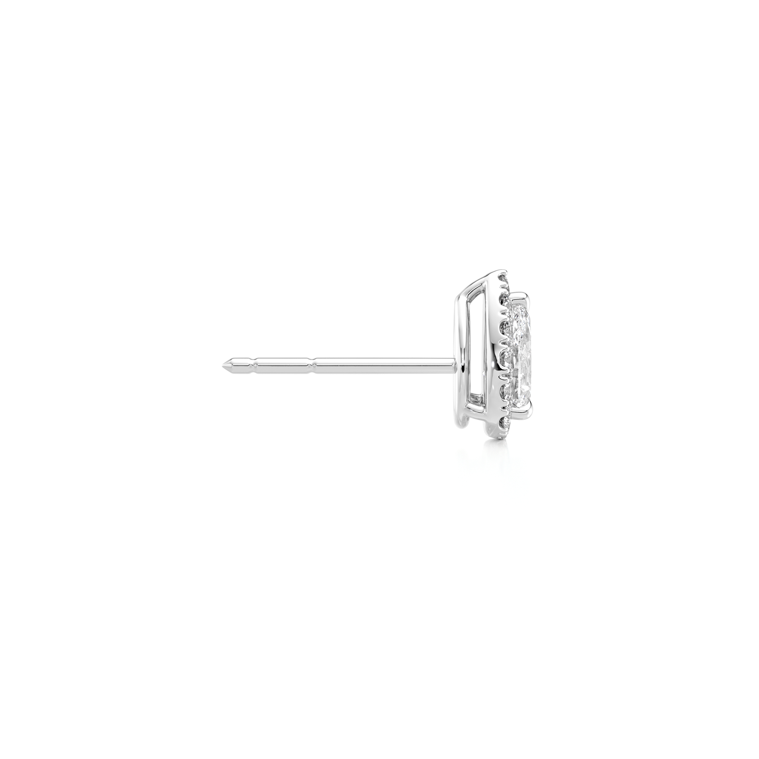 Pear Diamond Microset Halo Earrings - Shimansky Jewelry