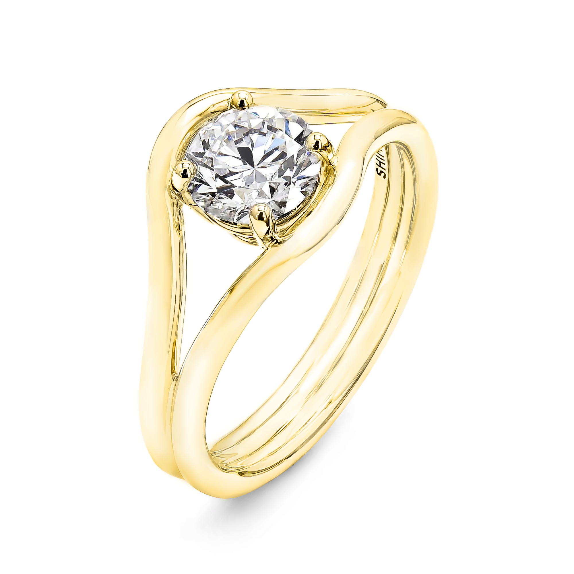 Double Silhouette Diamond Engagement Ring - Shimansky Jewelry