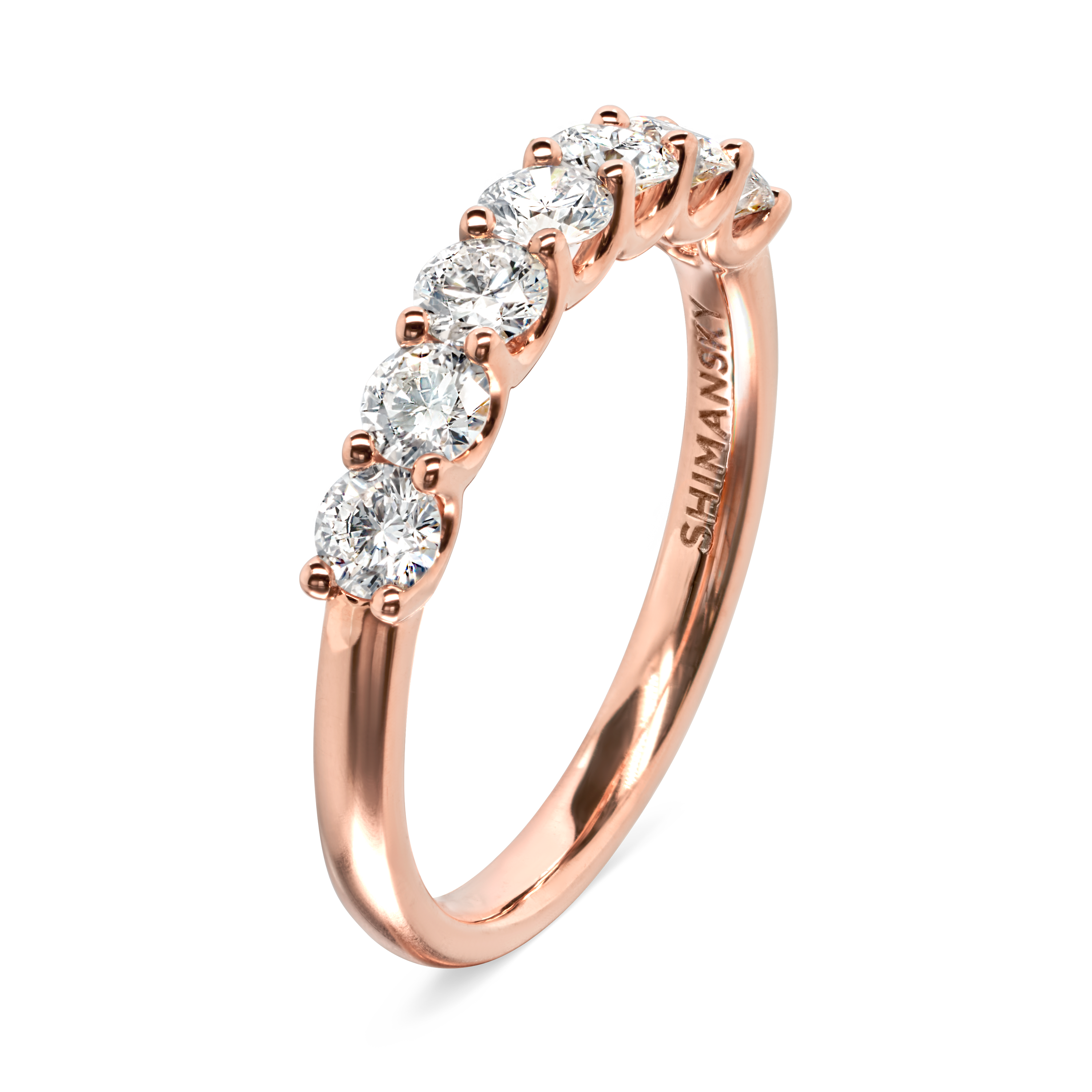 Half Eternity U-Colet Diamond Ring - Shimansky Jewelry