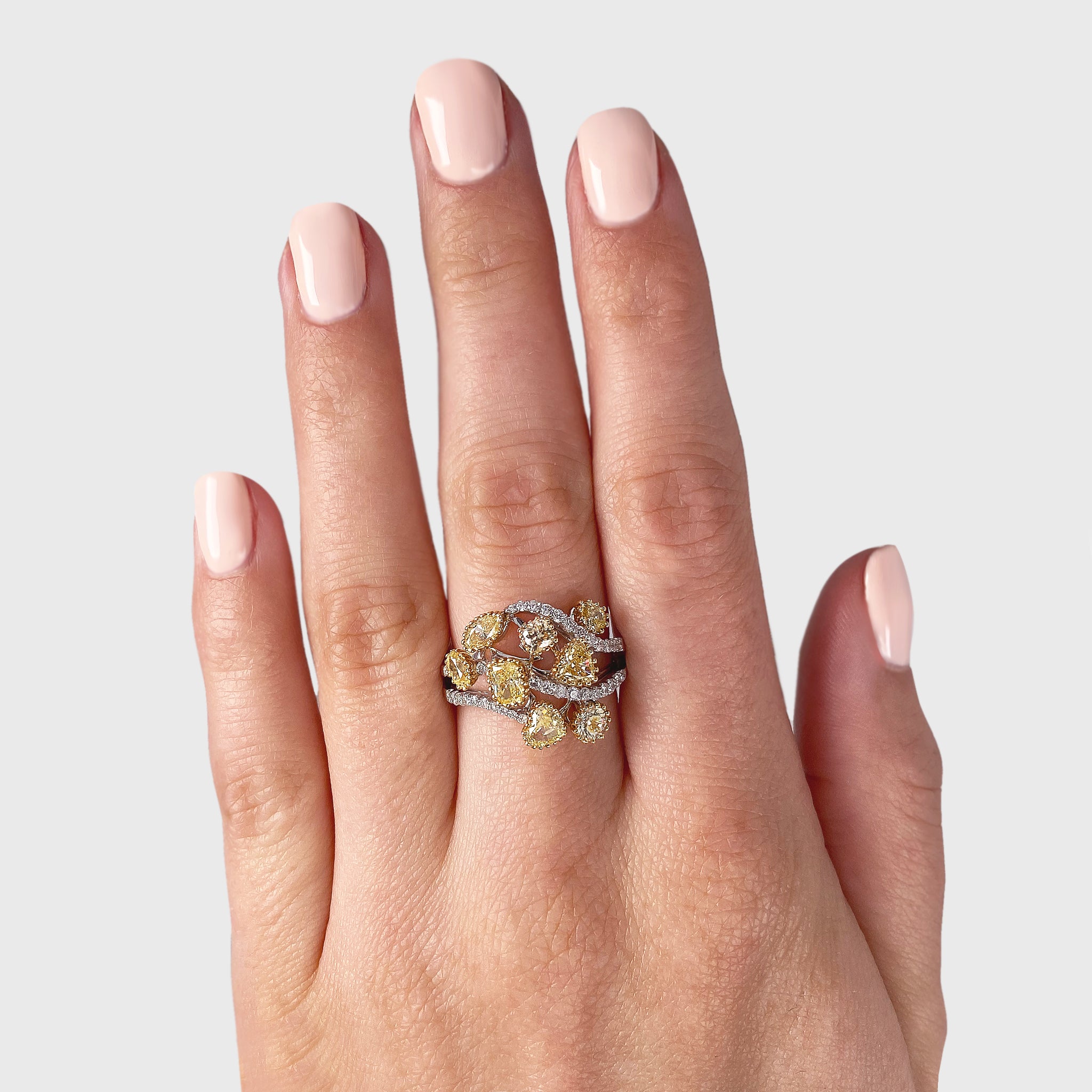 Fancy Yellow Dress Ring