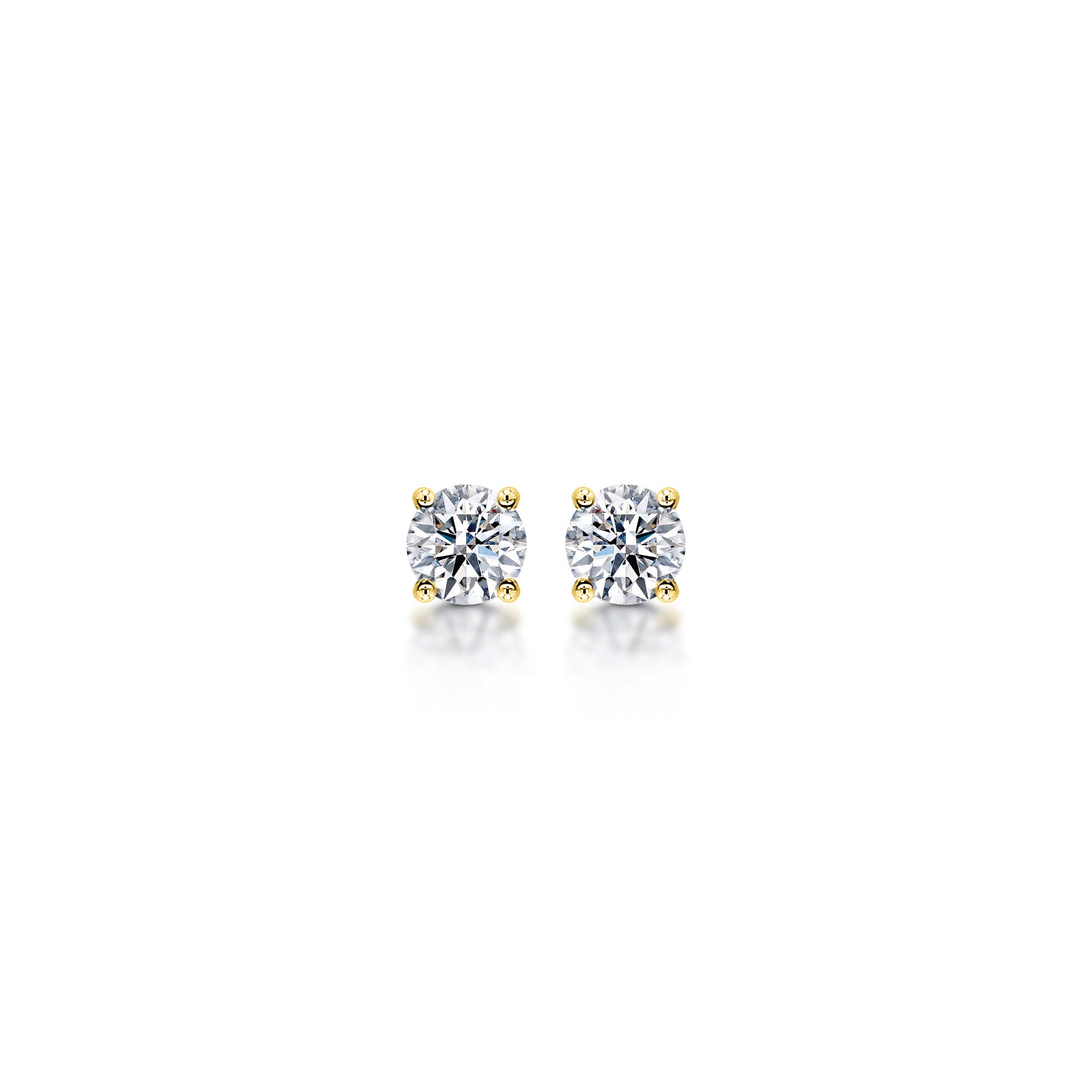 Solitaire Eight Hearts Diamond Earrings