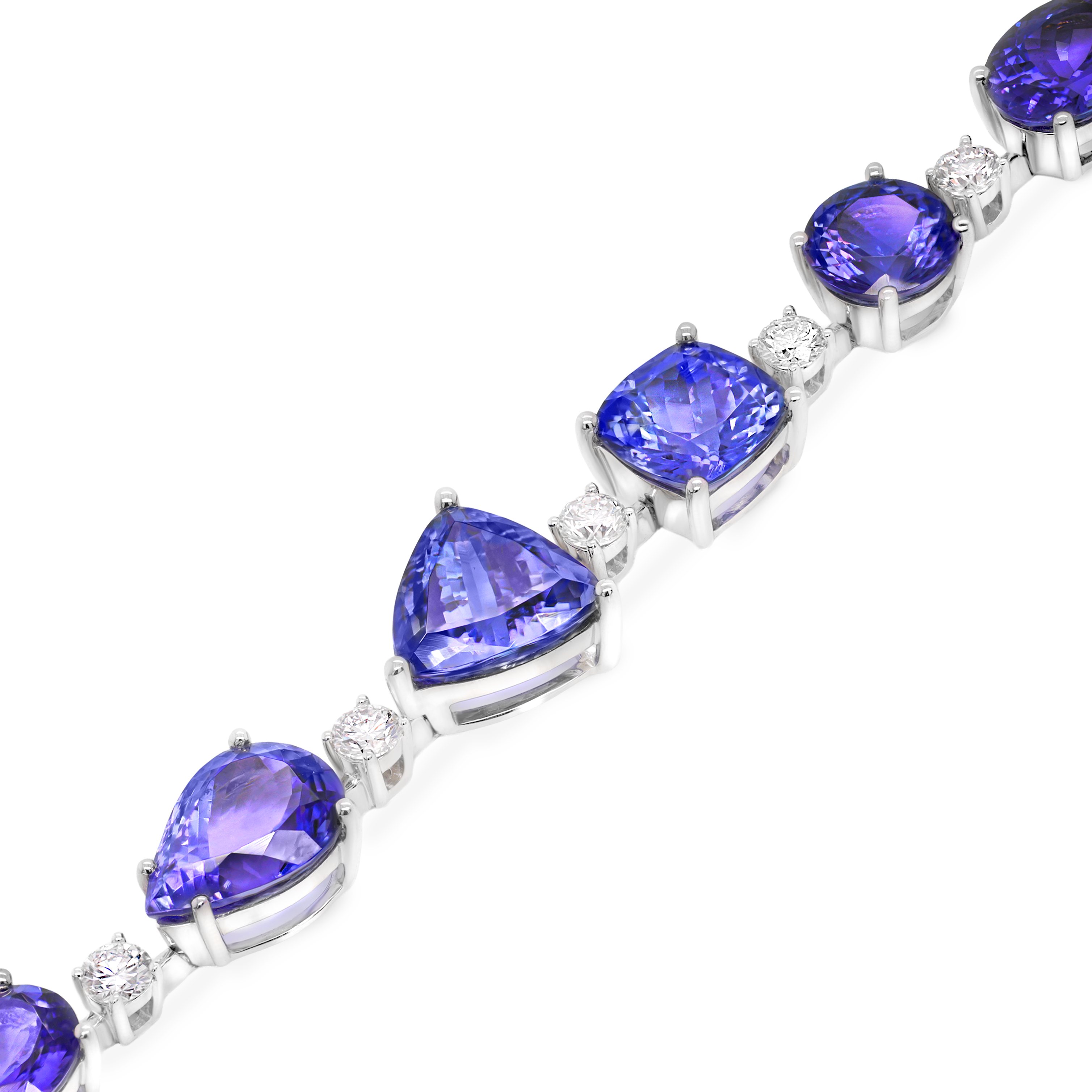Shimansky 35 TCW Tanzanite Dress Bracelet in 18K White Gold 3D View