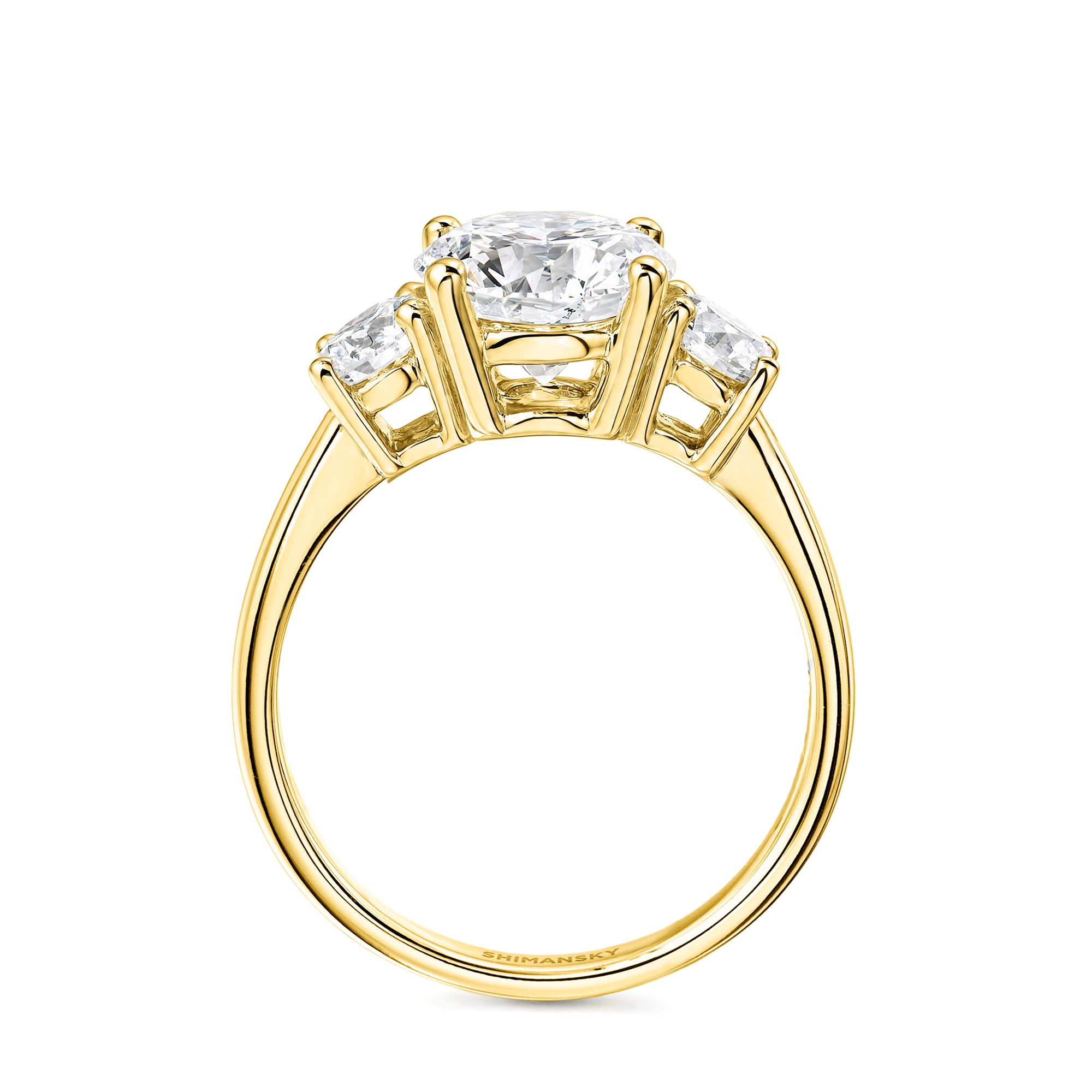 Round Diamond Trilogy Ring