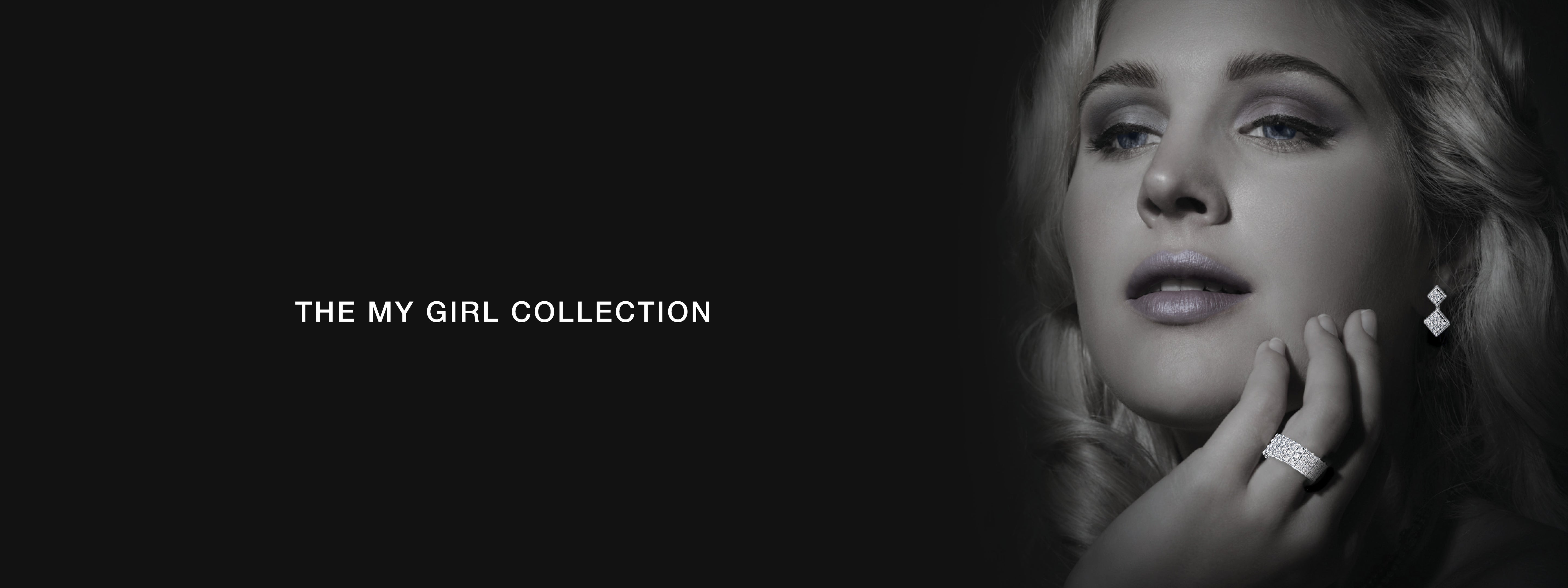 The Shimansky My Girl Diamond Jewellery Collection banner showcasing exclusive My Girl Diamond full eternity ring and earrings, masterfully crafted in Cape Town, South Africa