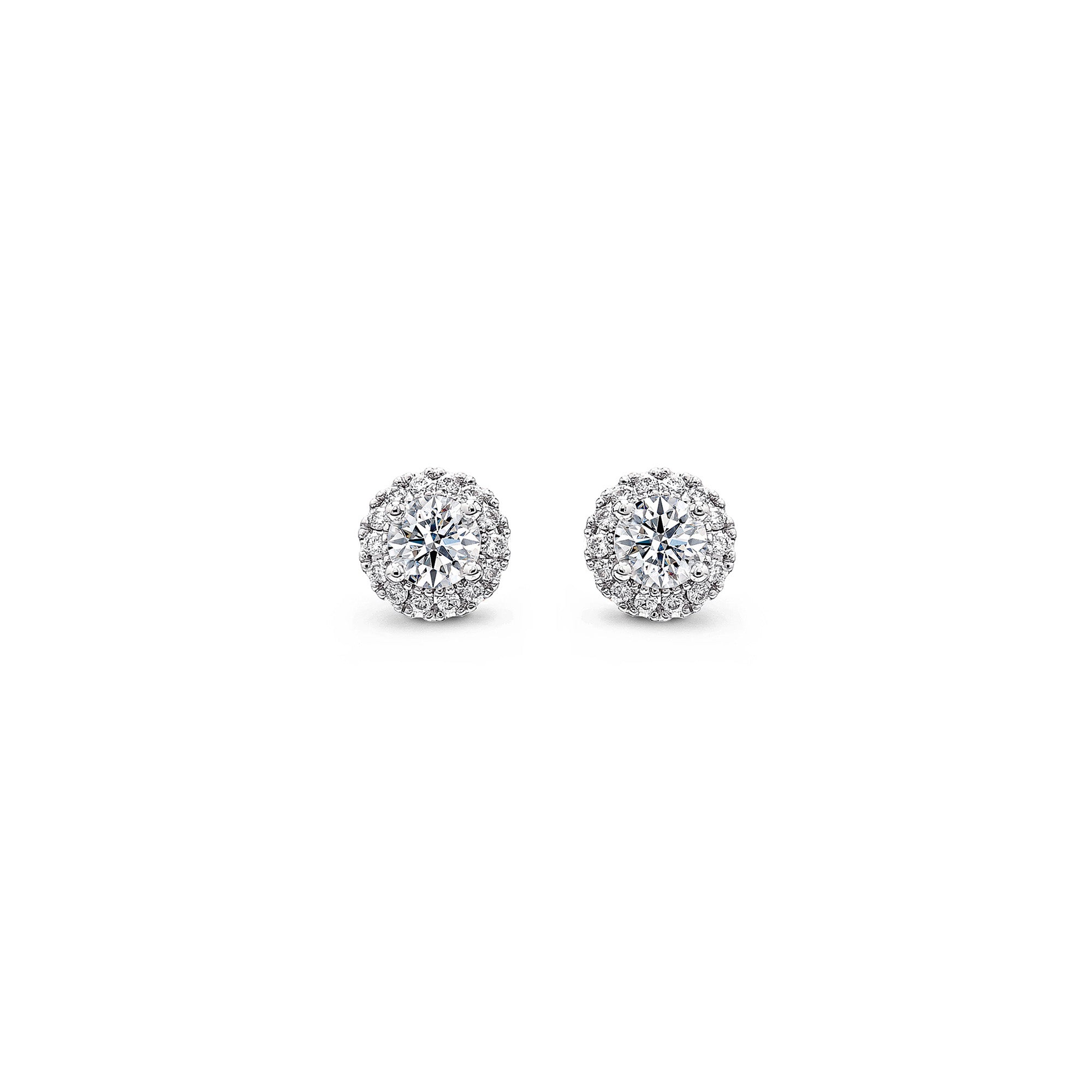 Halo Microset Eight Hearts Diamond Earrings