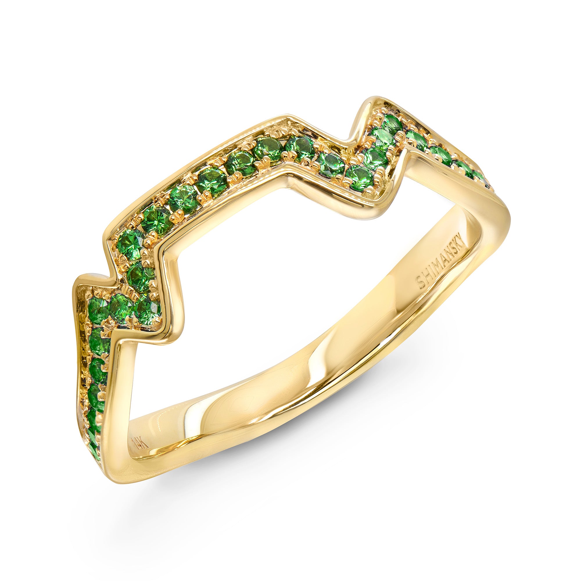 Table Mountain Pavé Tsavorite Ring - Shimansky Jewelry