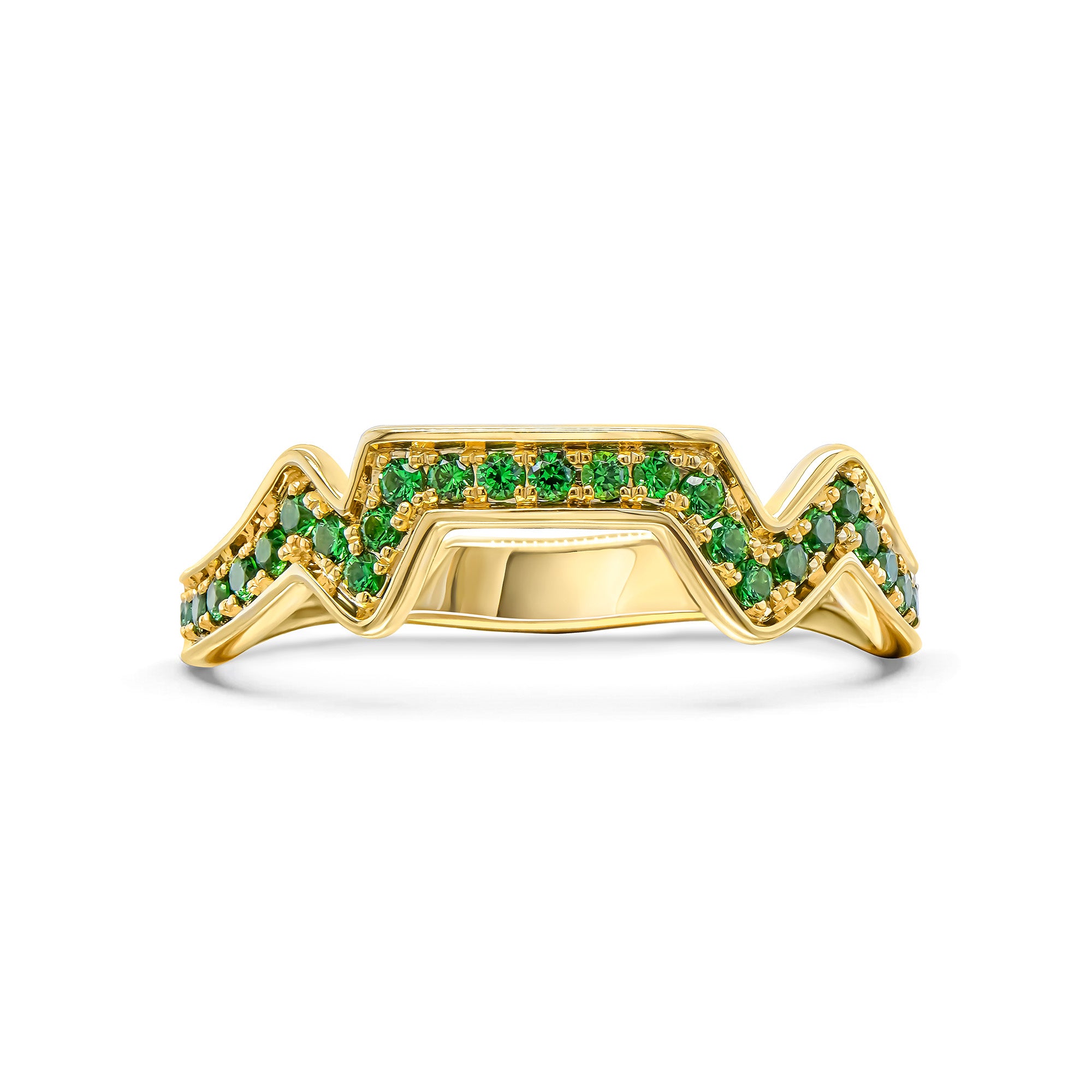 Table Mountain Pavé Tsavorite Ring - Shimansky Jewelry
