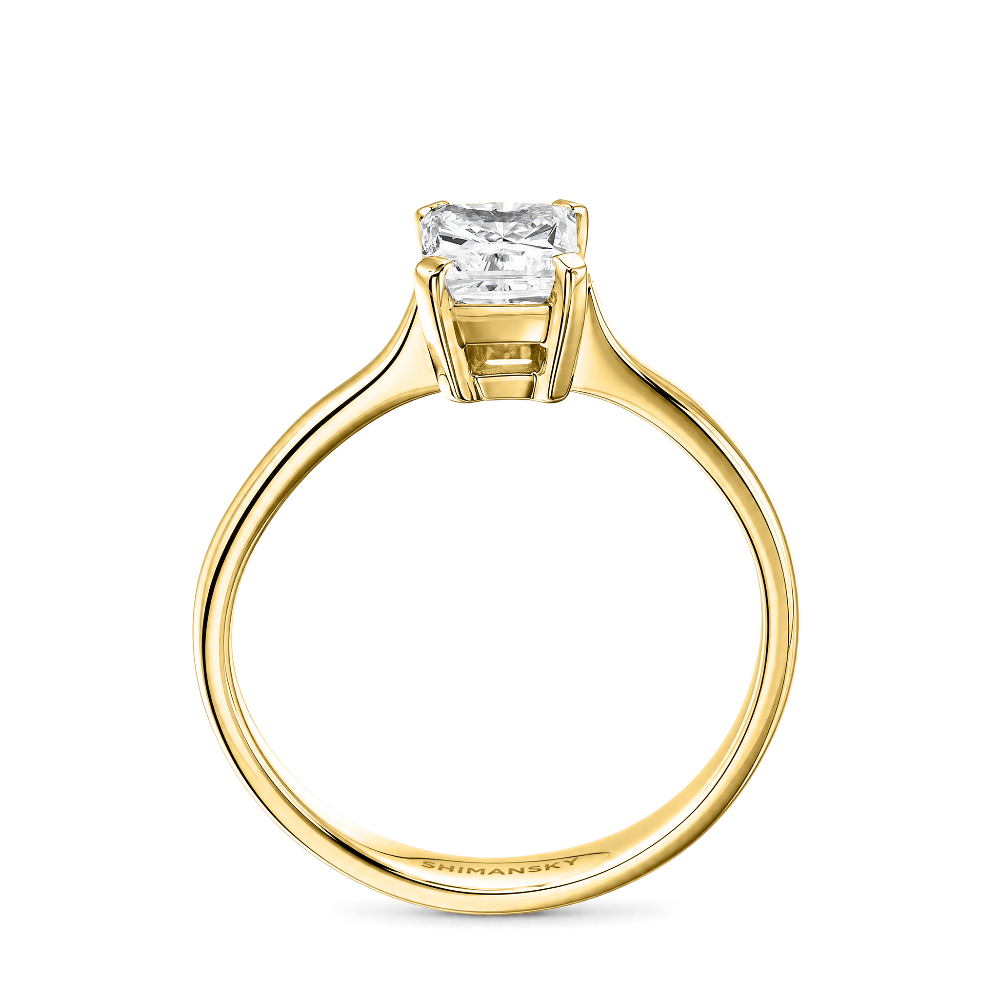 Radiant-Cut Diamond Solitaire Ring