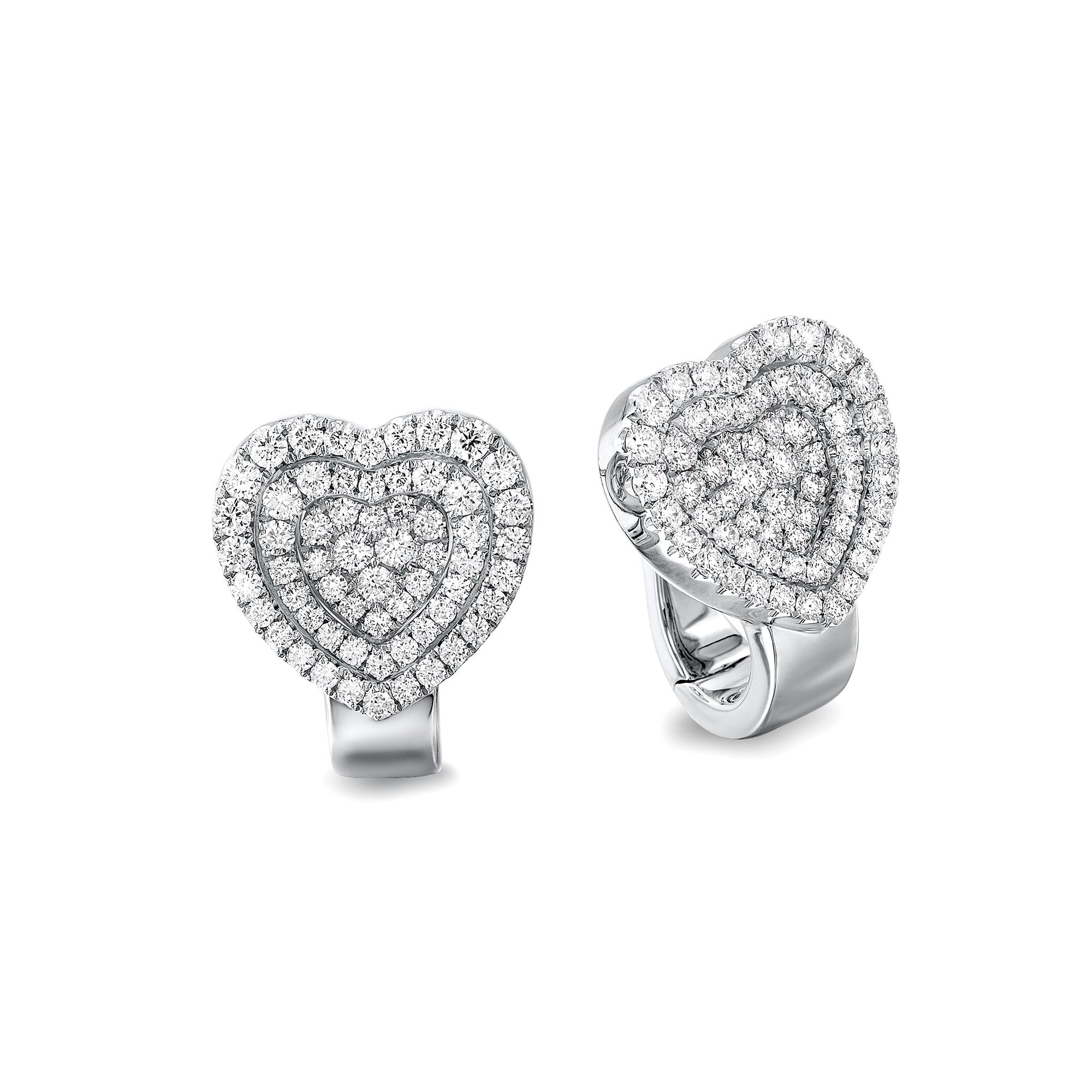 Starlight Diamond Heart Earrings - Shimansky Jewelry