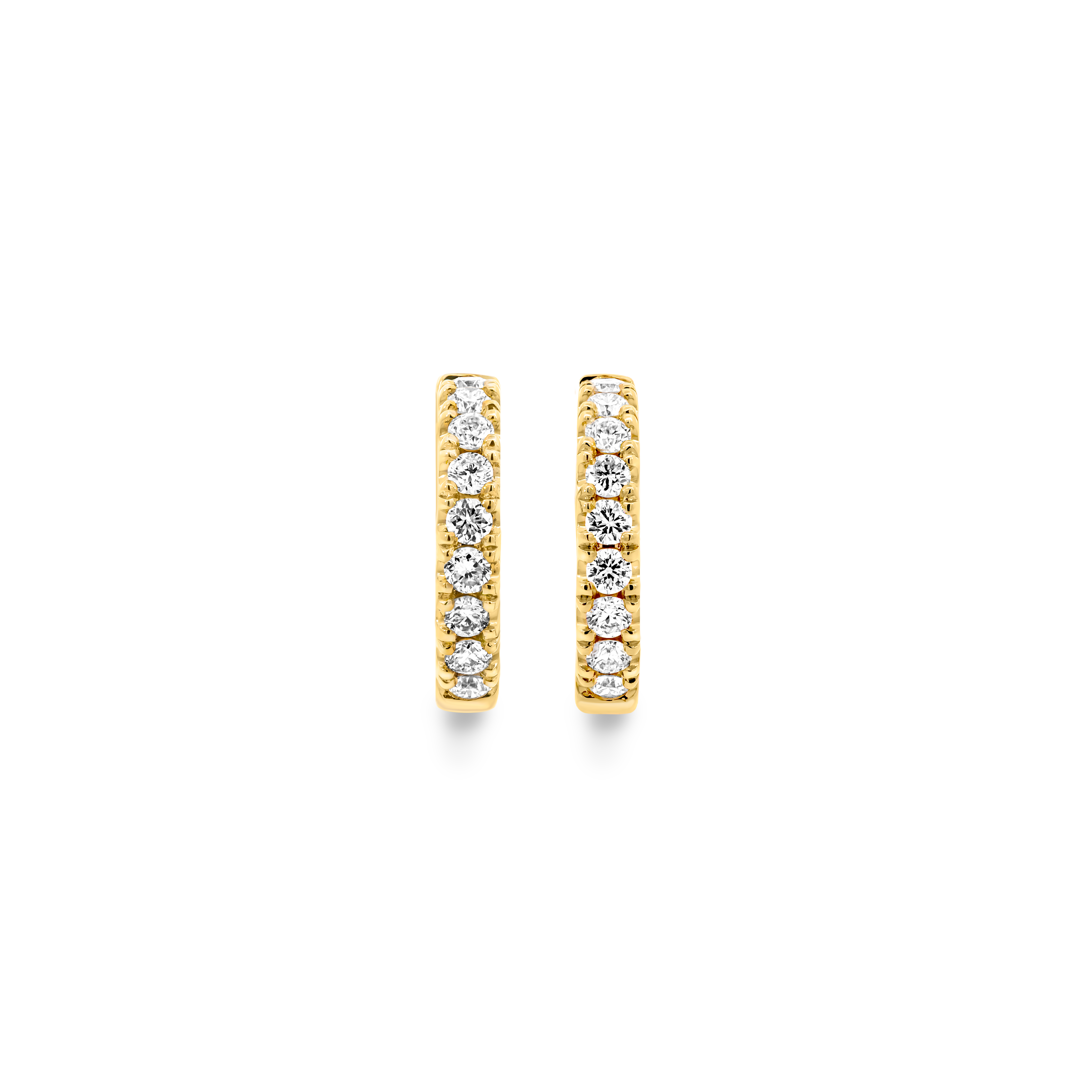 Microset Diamond Hoop Earrings - Shimansky Jewelry
