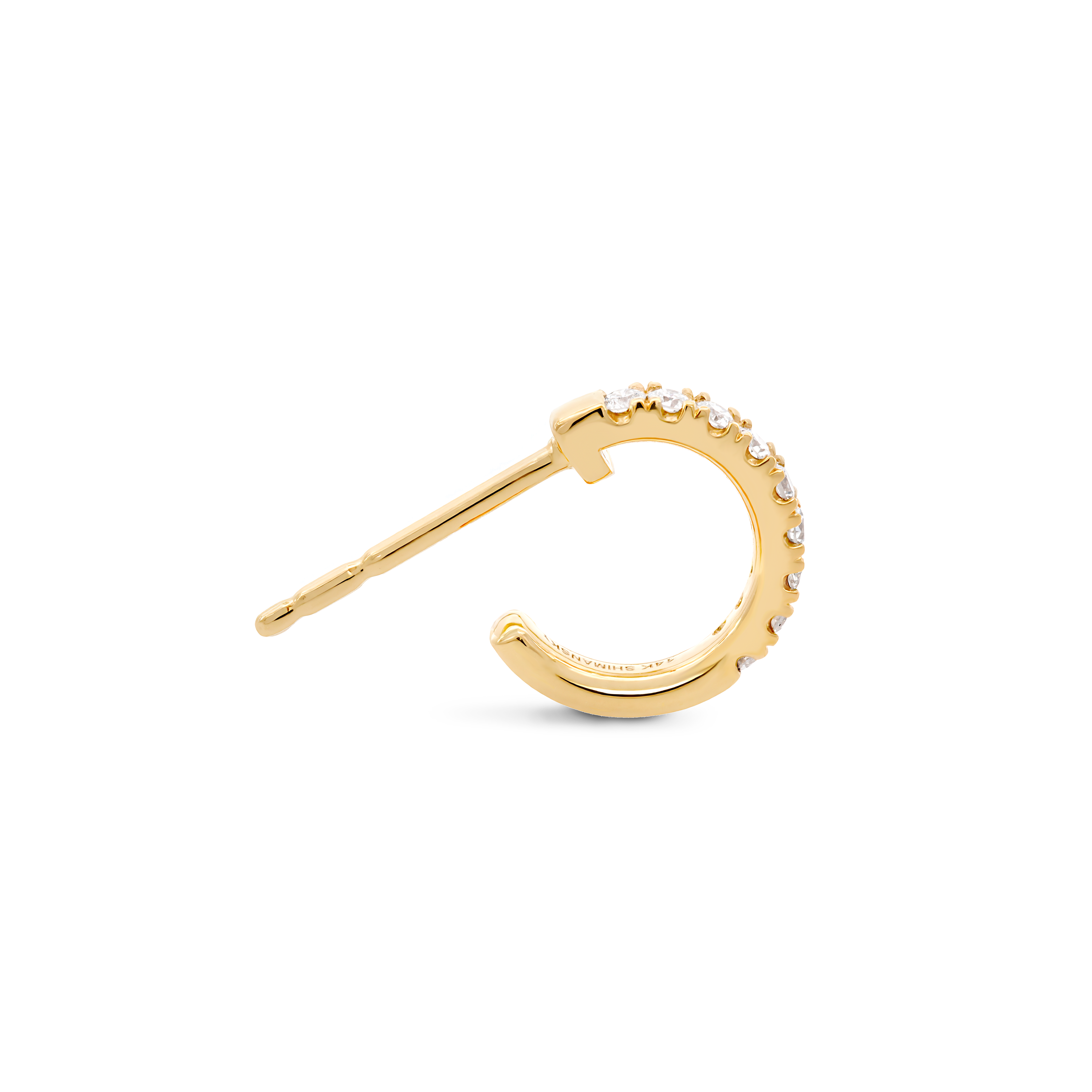 Microset Diamond Hoop Earrings - Shimansky Jewelry