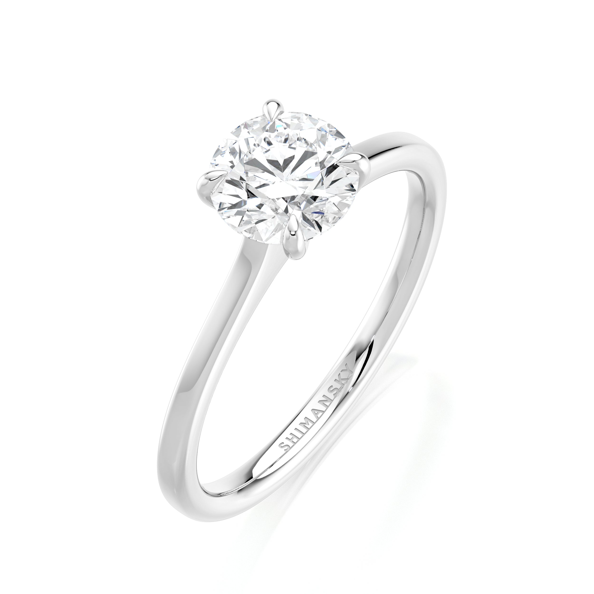 Anneau de diamant Victoria Solitaire élevé