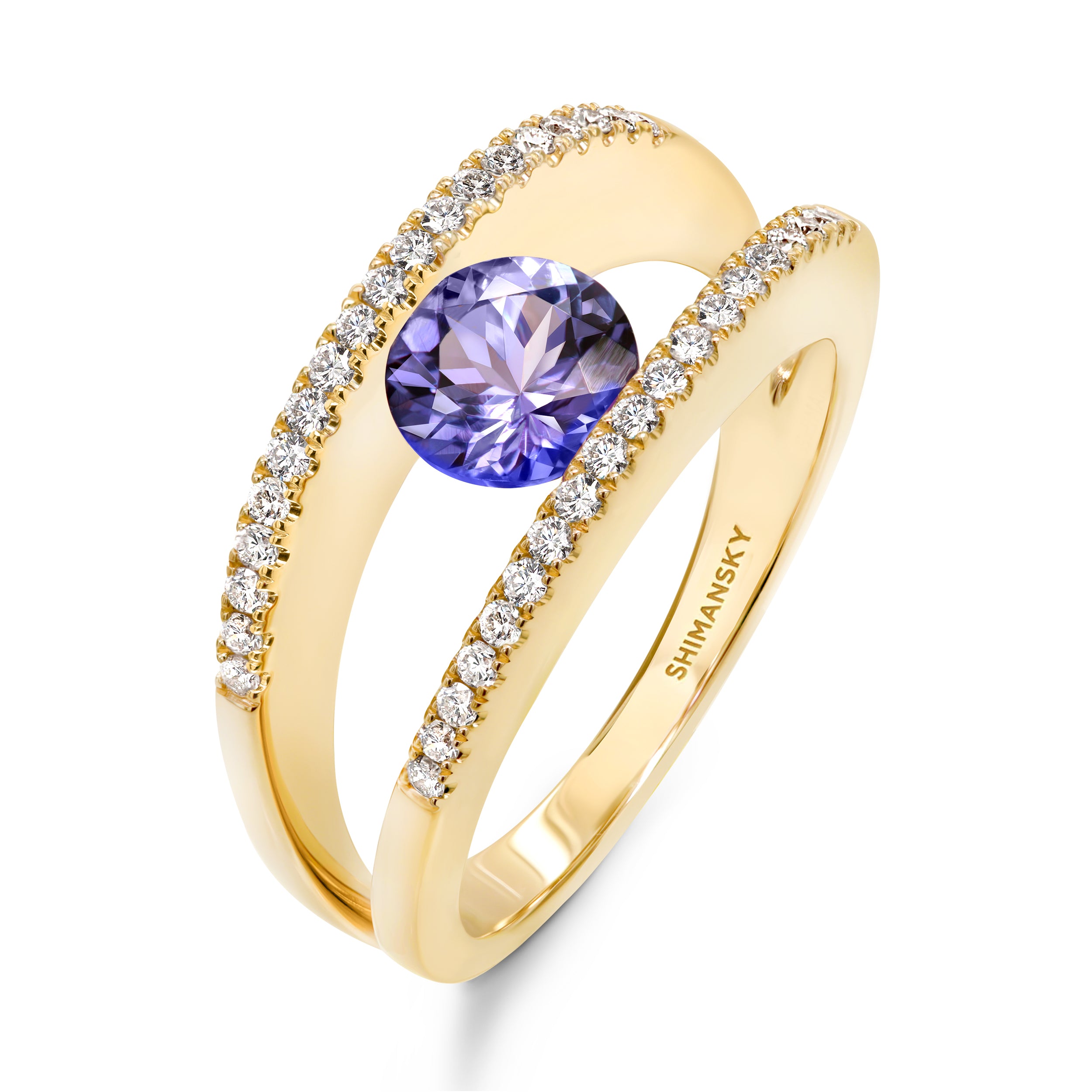 Millennium Iconic Tanzanite Microset Ring - Shimansky Jewelry