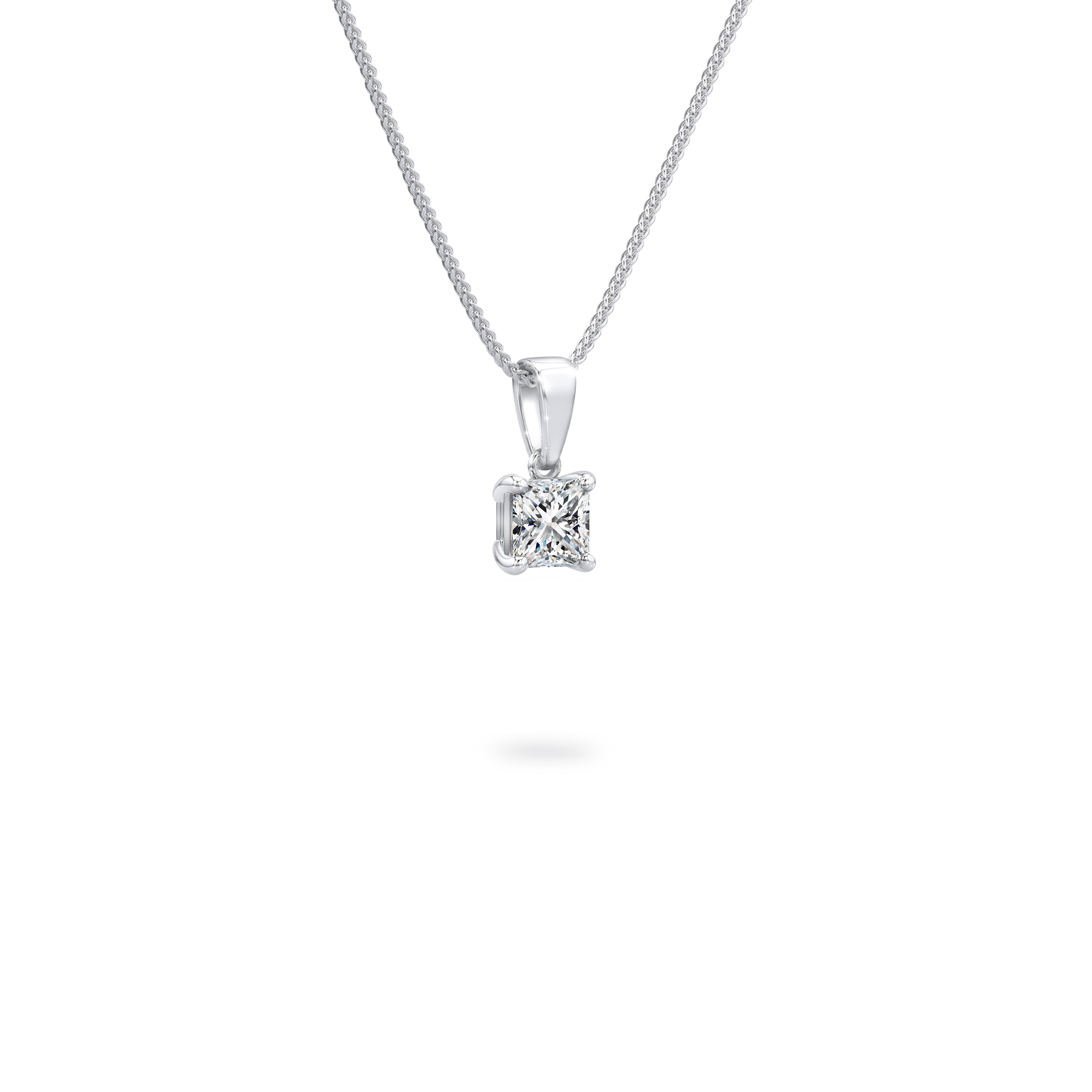 Shimansky 0.3 Carat My Girl Solitaire Diamond Pendant in 18K White Gold 3D View