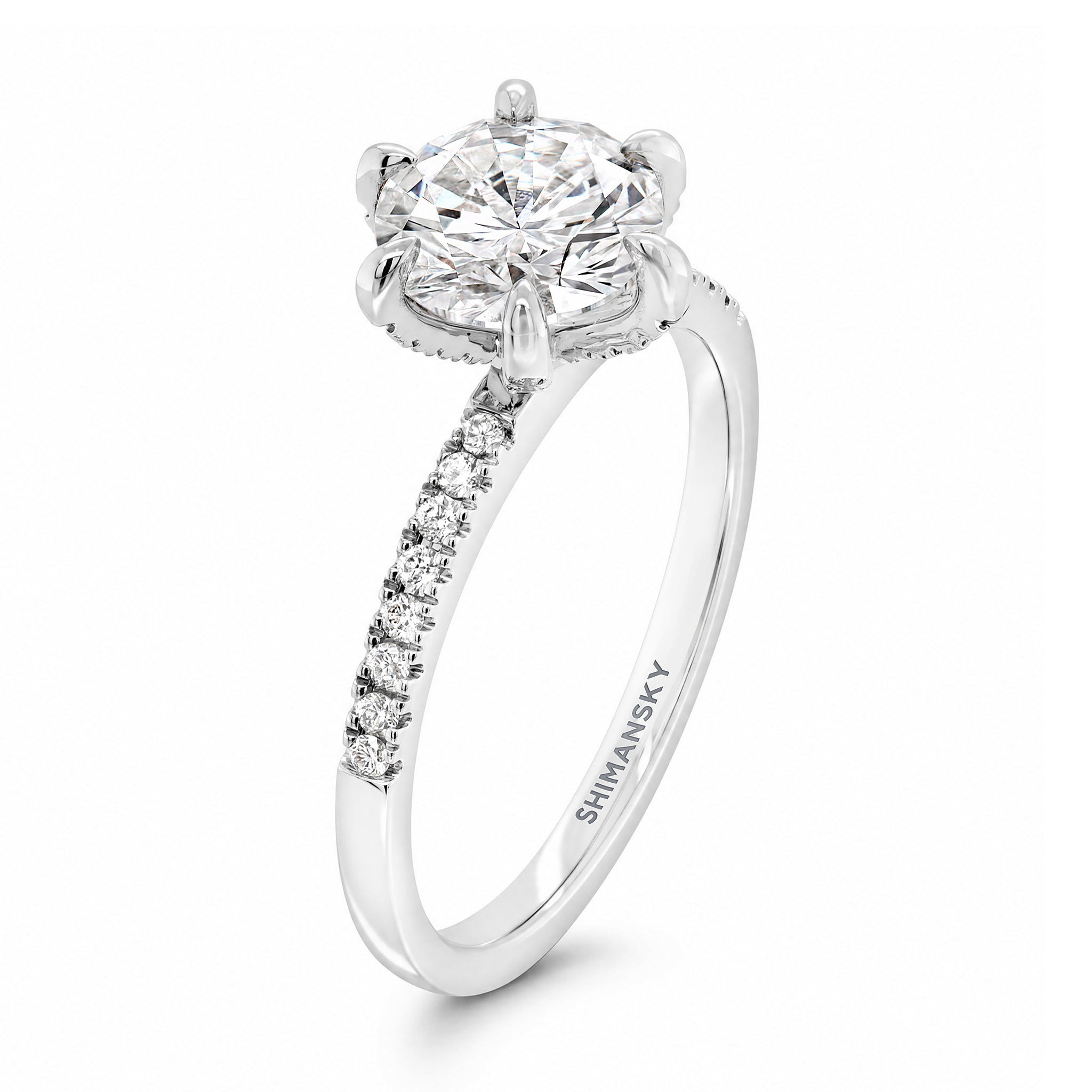 Eight Hearts Diamond Microset Ring