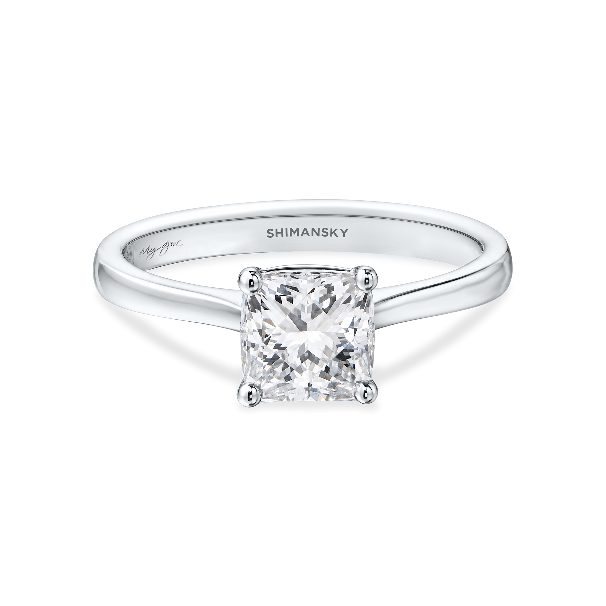 My Girl Cushion Solitaire Ring