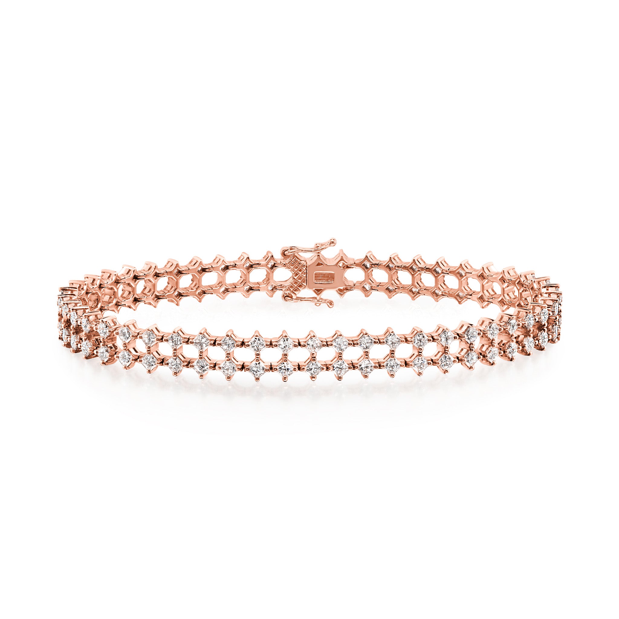 My Girl Diamond Double Row Diagonal Bracelet