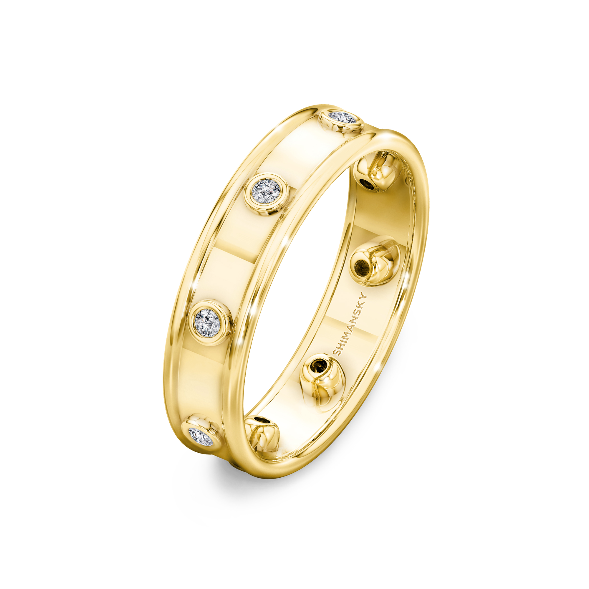 Anel de diamante em relevo Caesar Classic