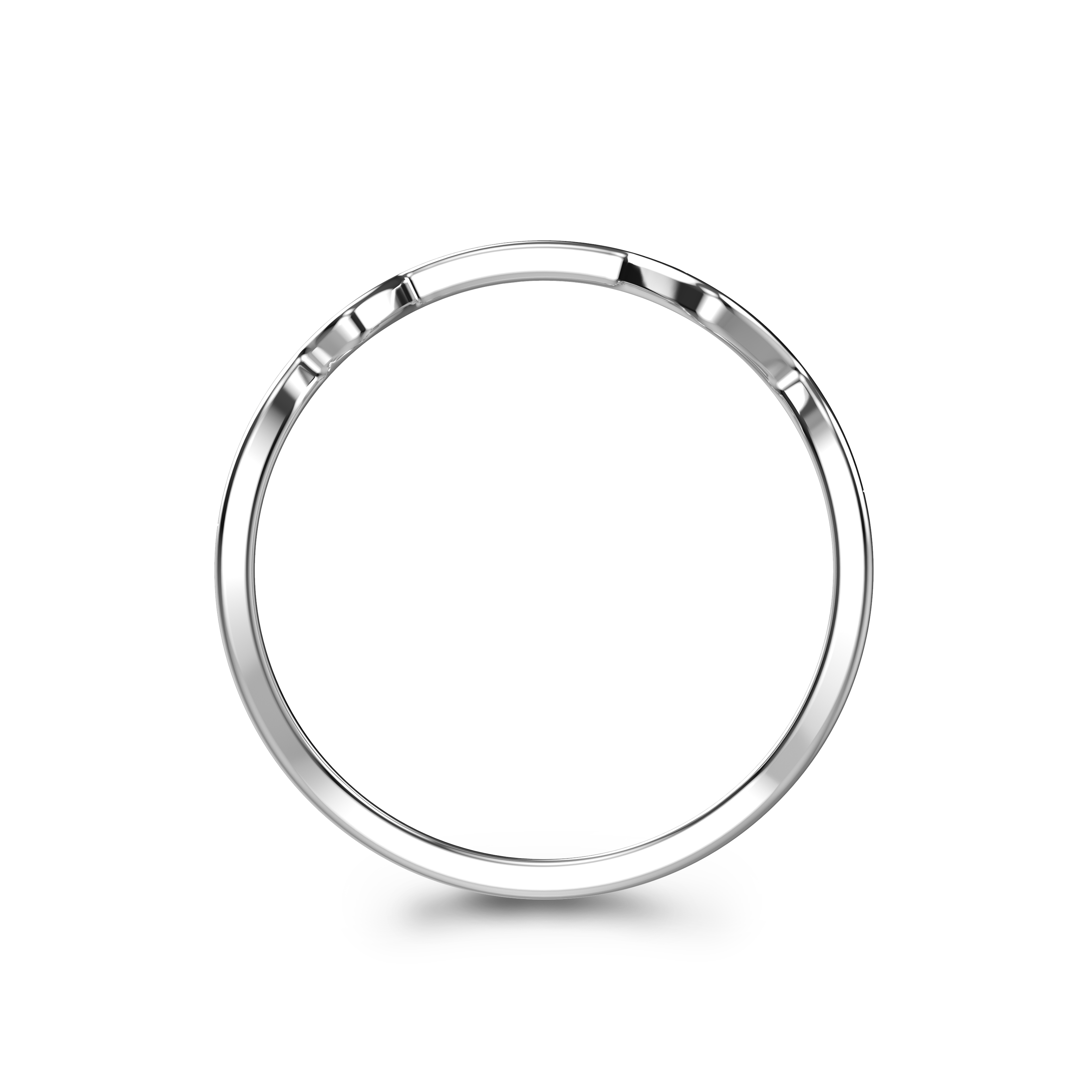 Shimansky Table Mountain Gents Single Diamond Ring 14K White Gold Side View