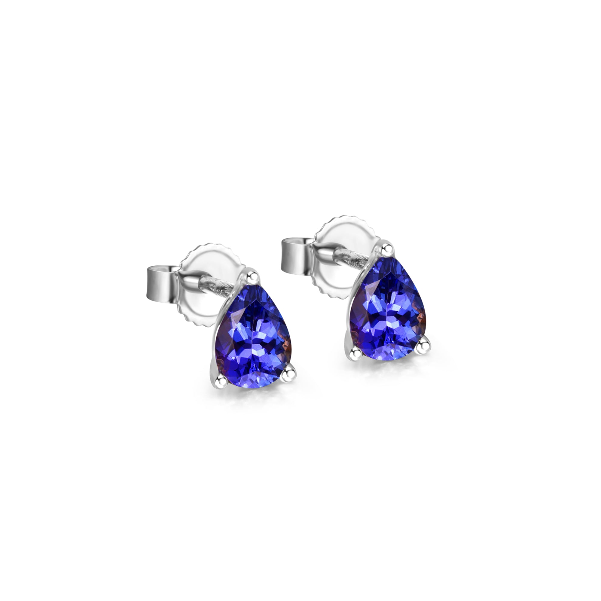 Tanzanite Solitaire Earrings - Shimansky Jewelry