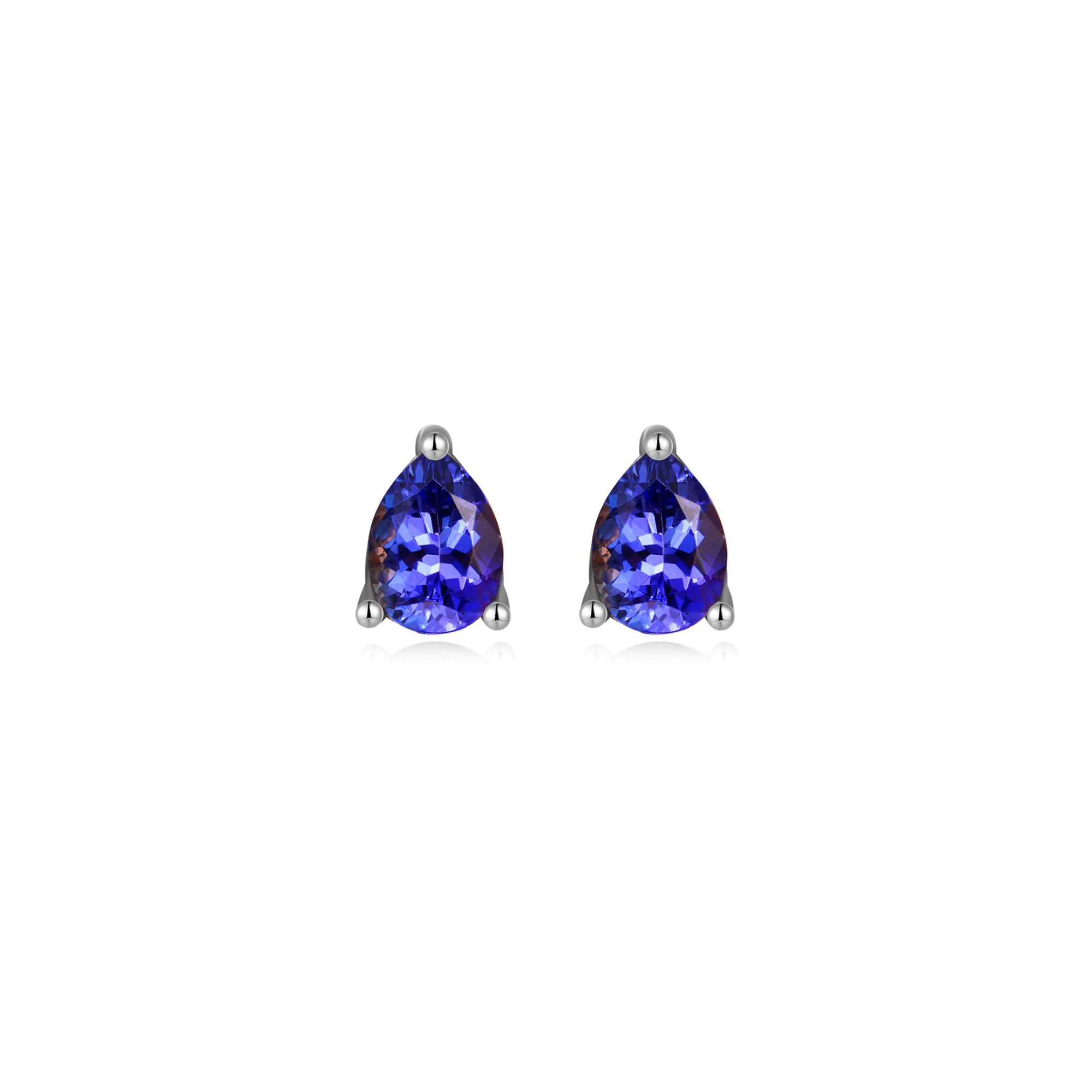 Tanzanite Solitaire Earrings - Shimansky Jewelry