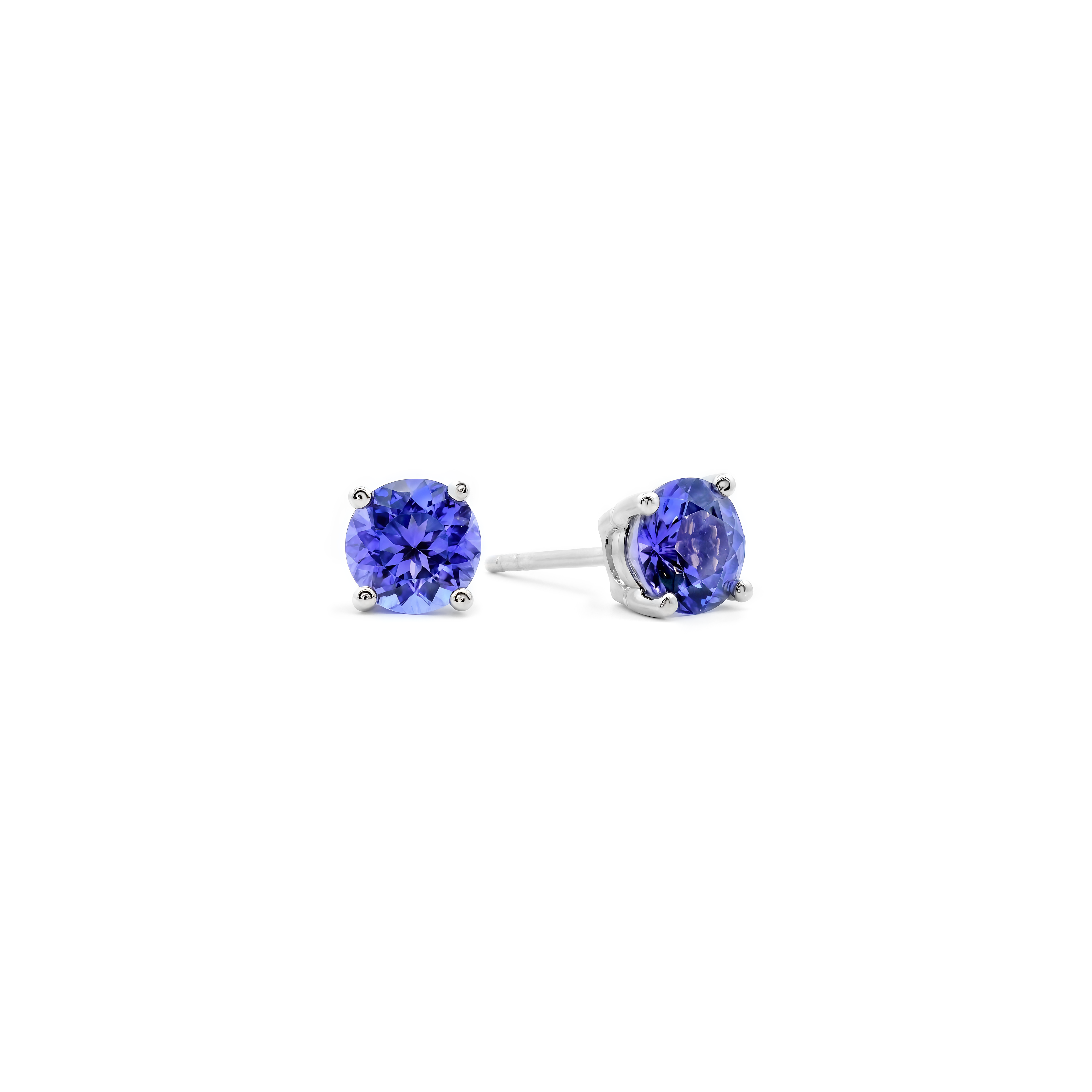 Tanzanite Solitaire Earrings - Shimansky Jewelry