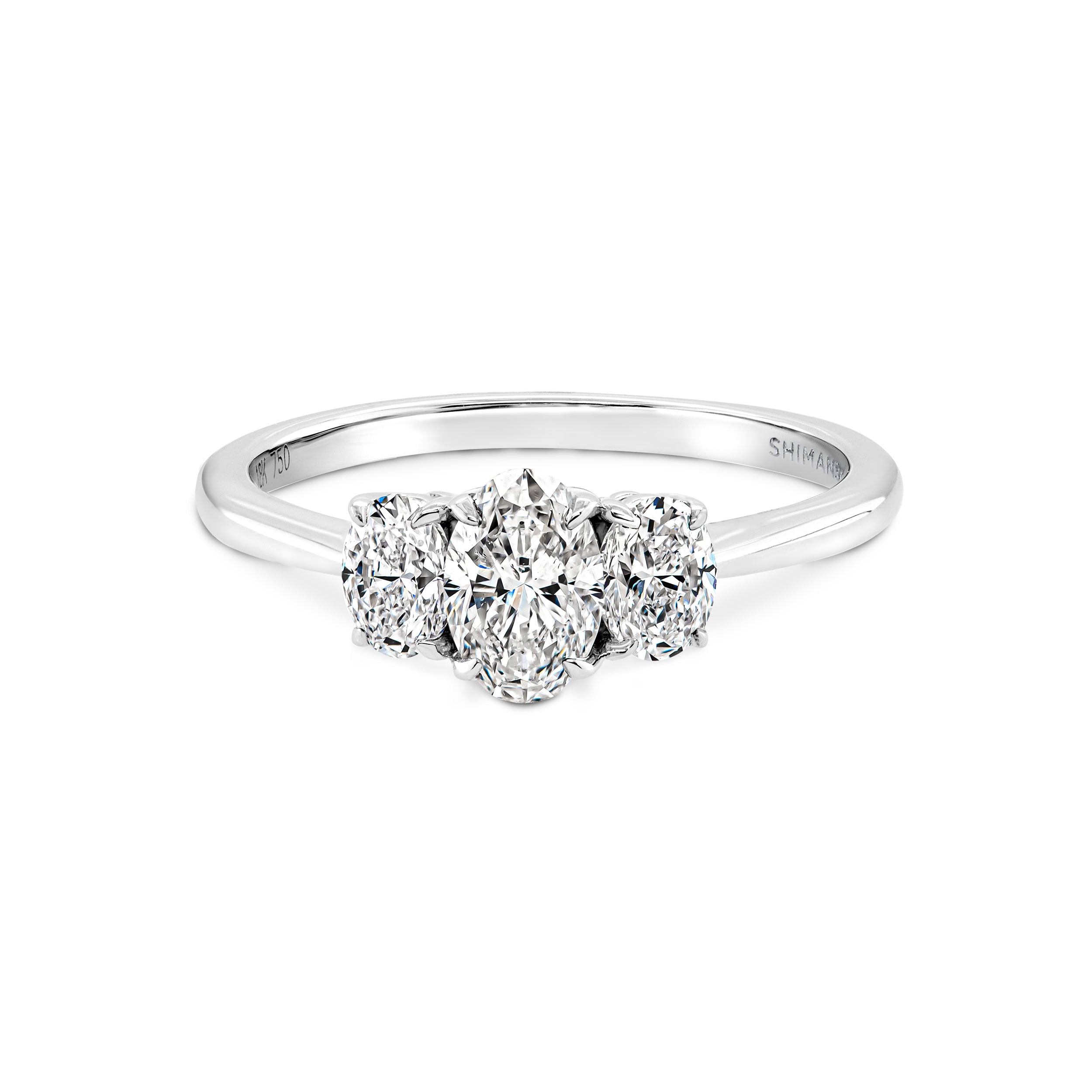Oval Diamond Trilogy Ring - Shimansky Jewelry