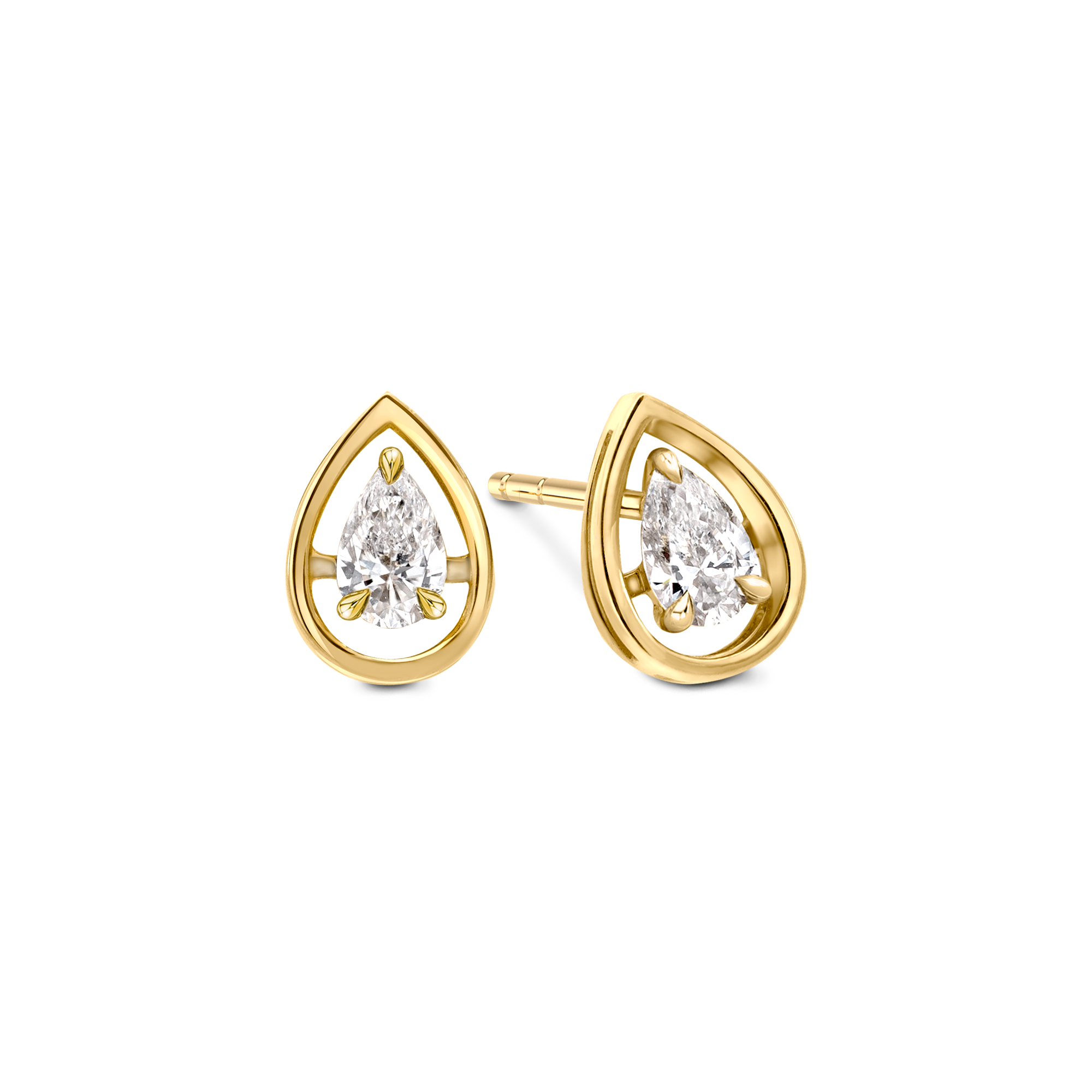 Saturn Pear Diamond Hoops - Shimansky Jewelry