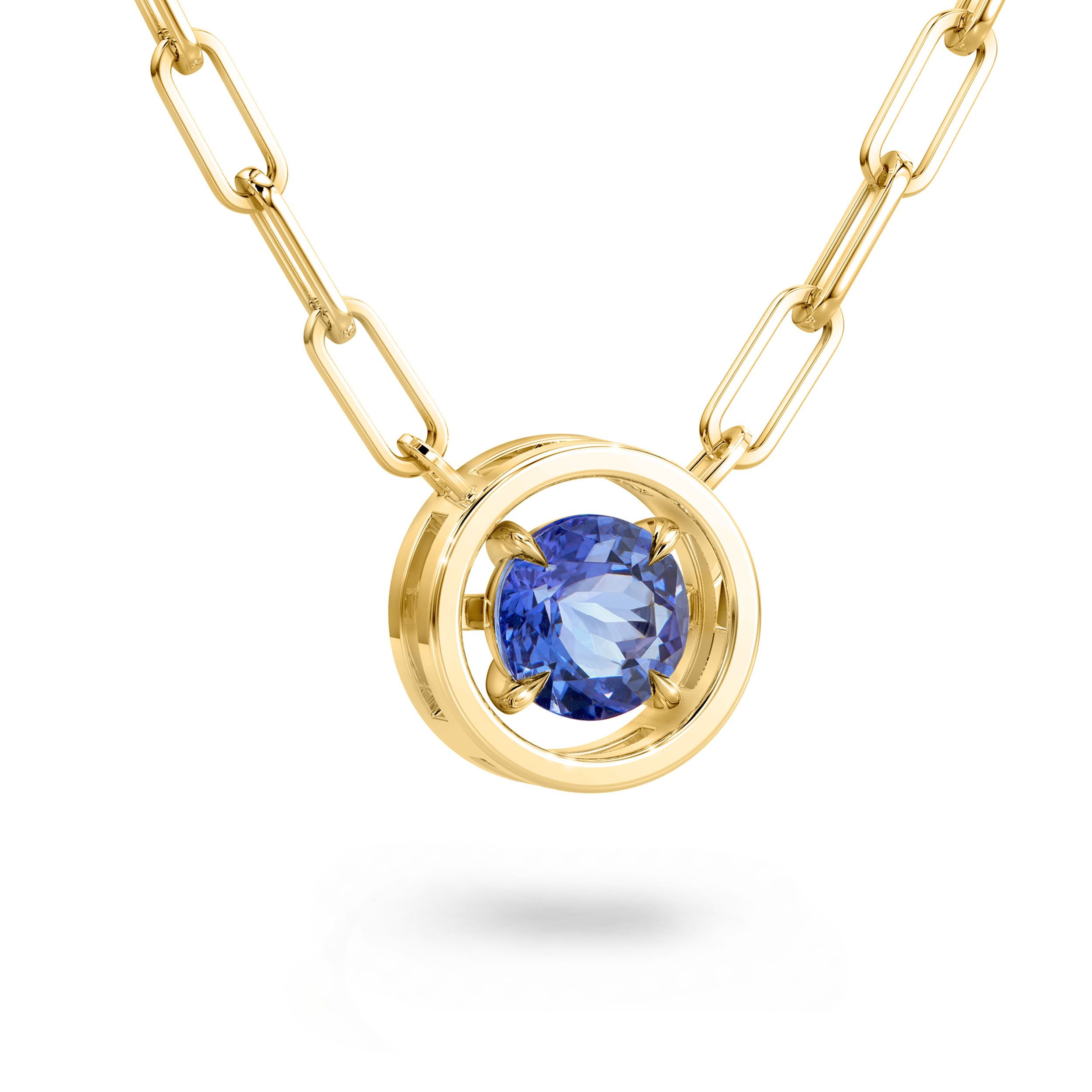 Saturn Round Tanzanite Necklace - Shimansky Jewelry