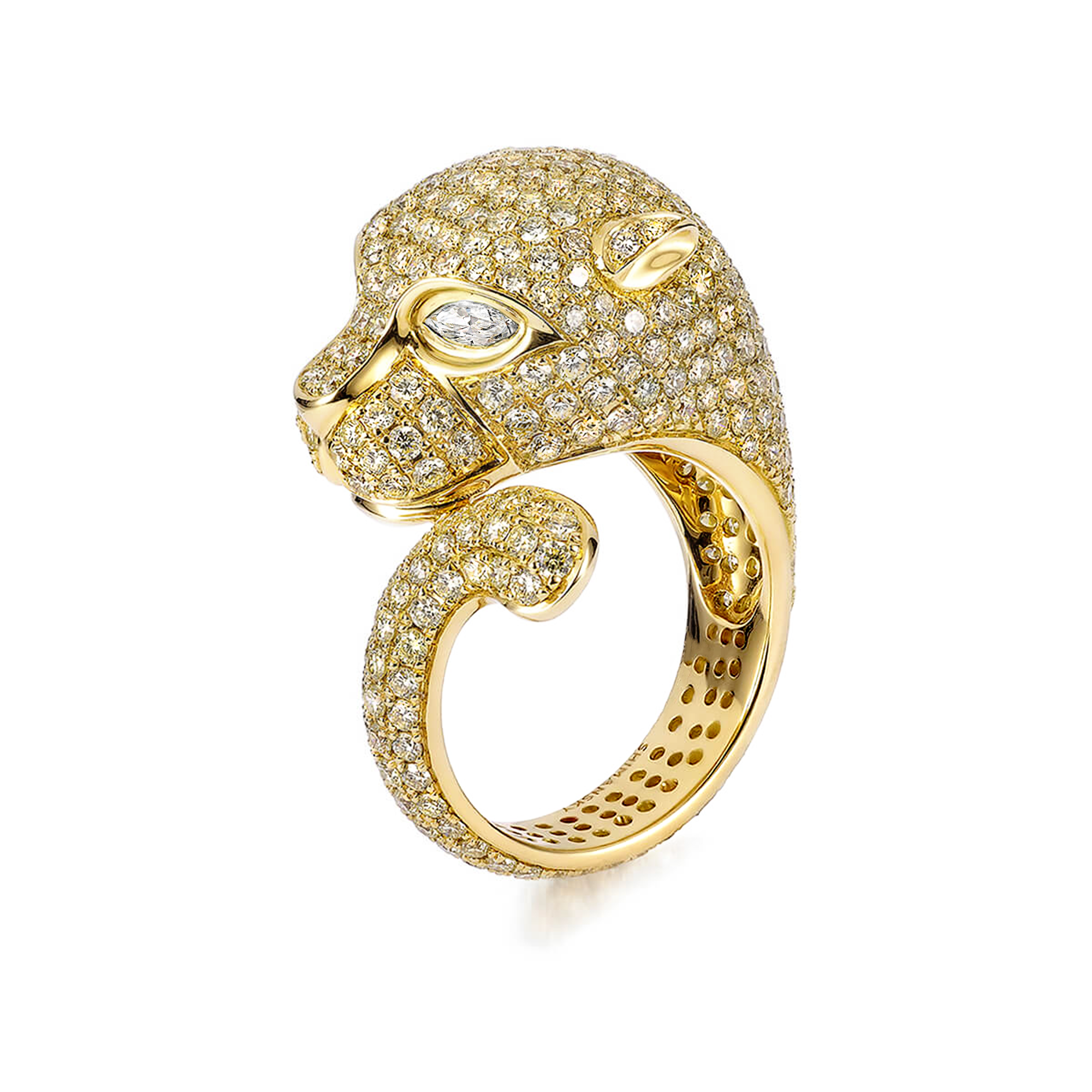 Diamond Panther Ring