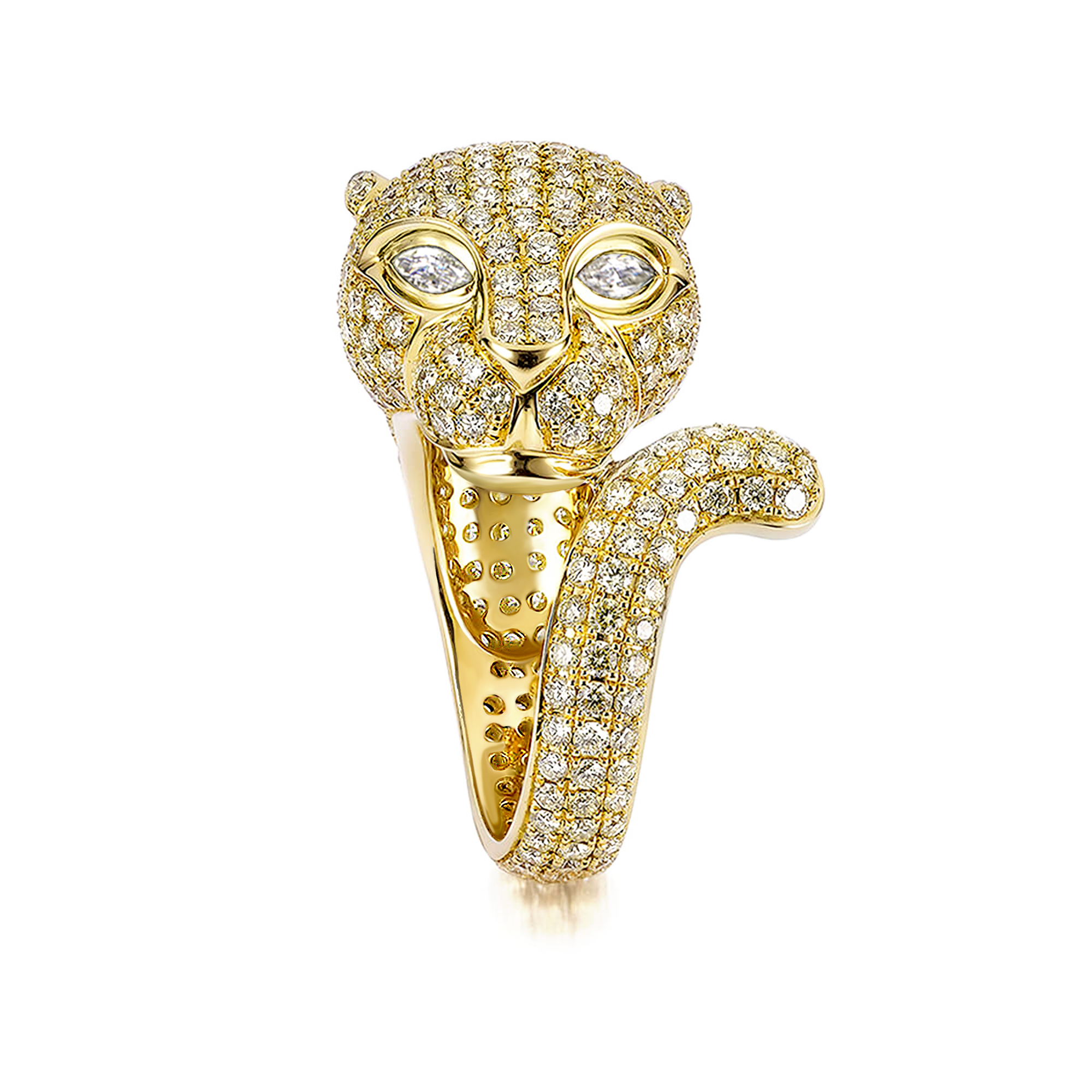 Diamond Panther Ring