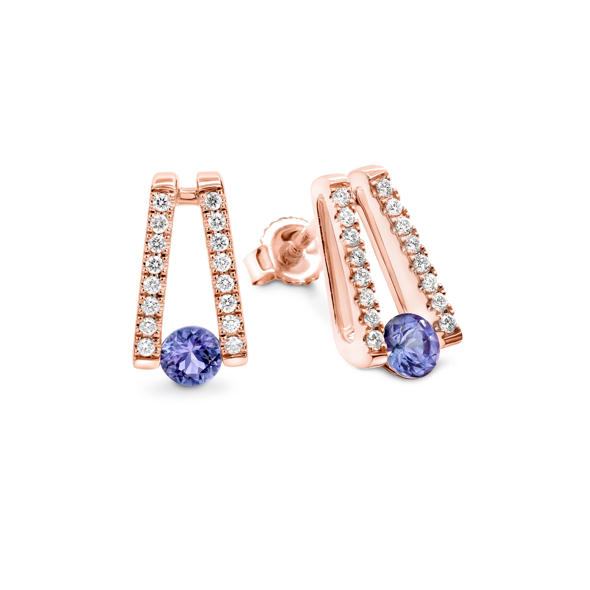 Millennium Iconic Tanzanite Microset Earrings - Shimansky Jewelry