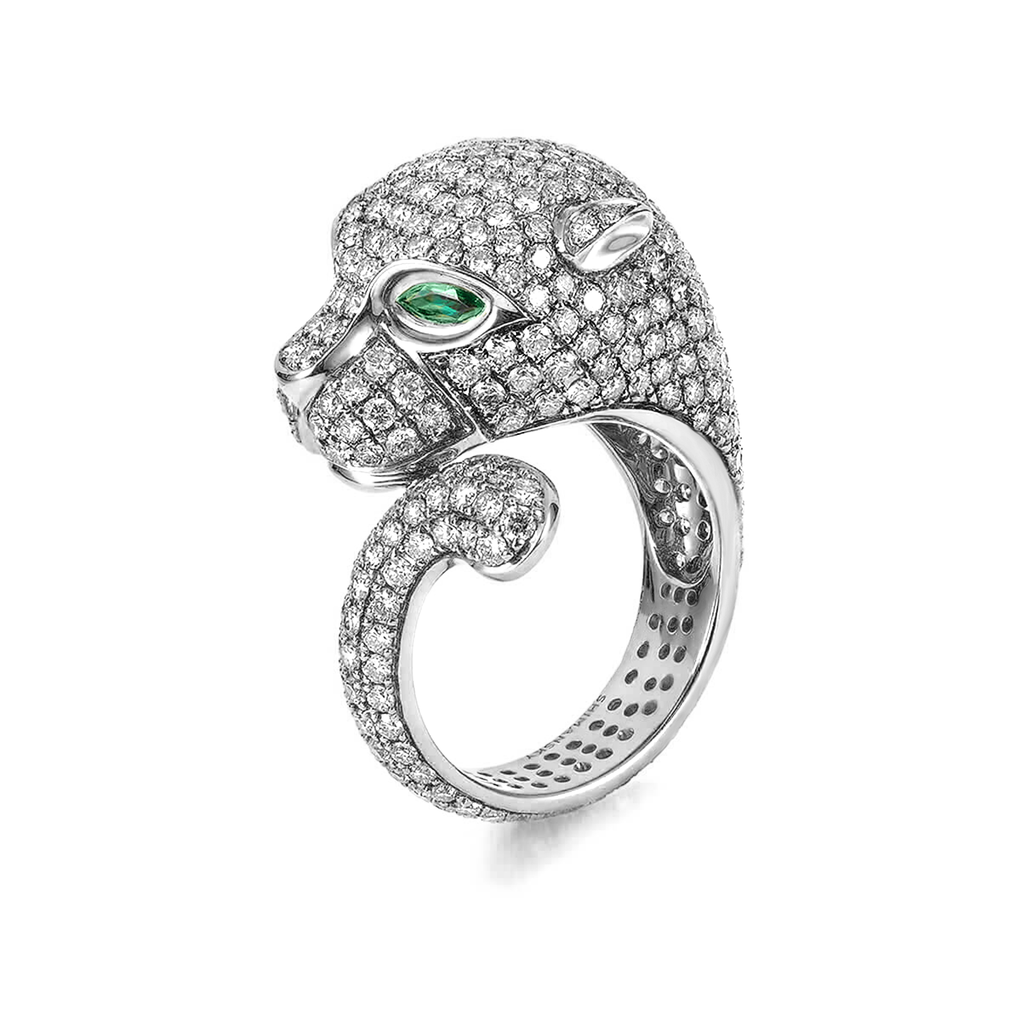 Diamond Panther Ring
