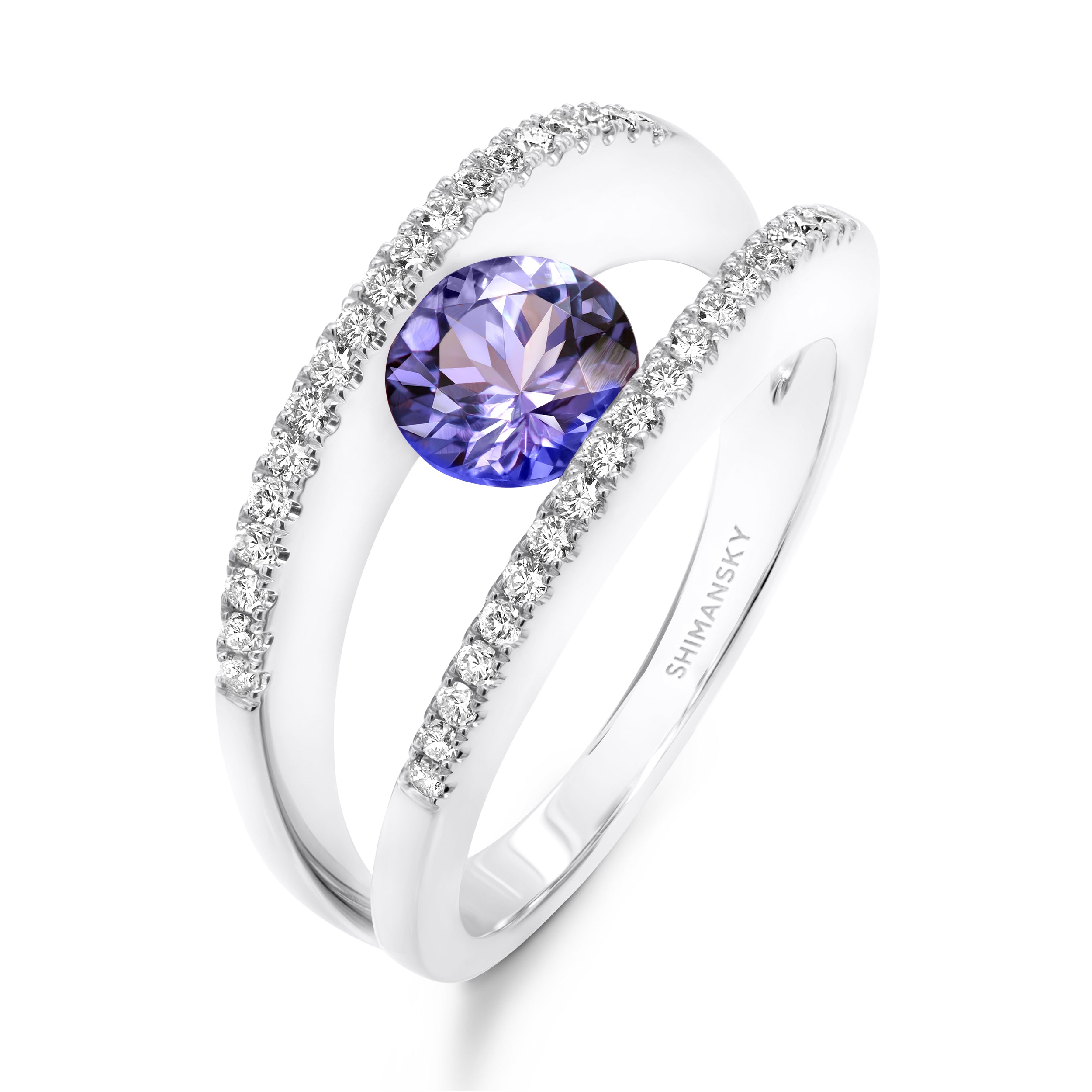 Millennium Iconic Tanzanite Microset Ring - Shimansky Jewelry