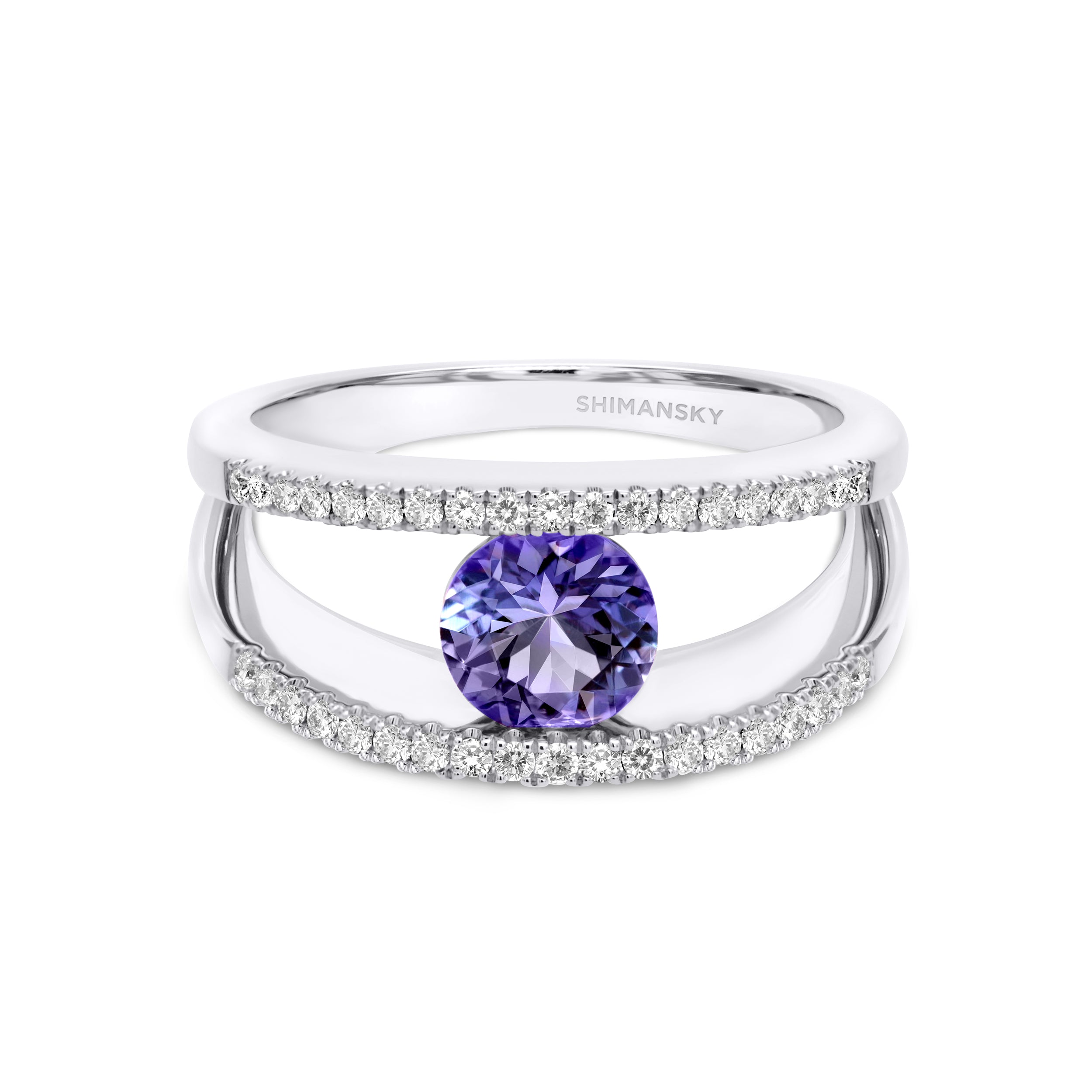 Millennium Iconic Tanzanite Microset Ring - Shimansky Jewelry