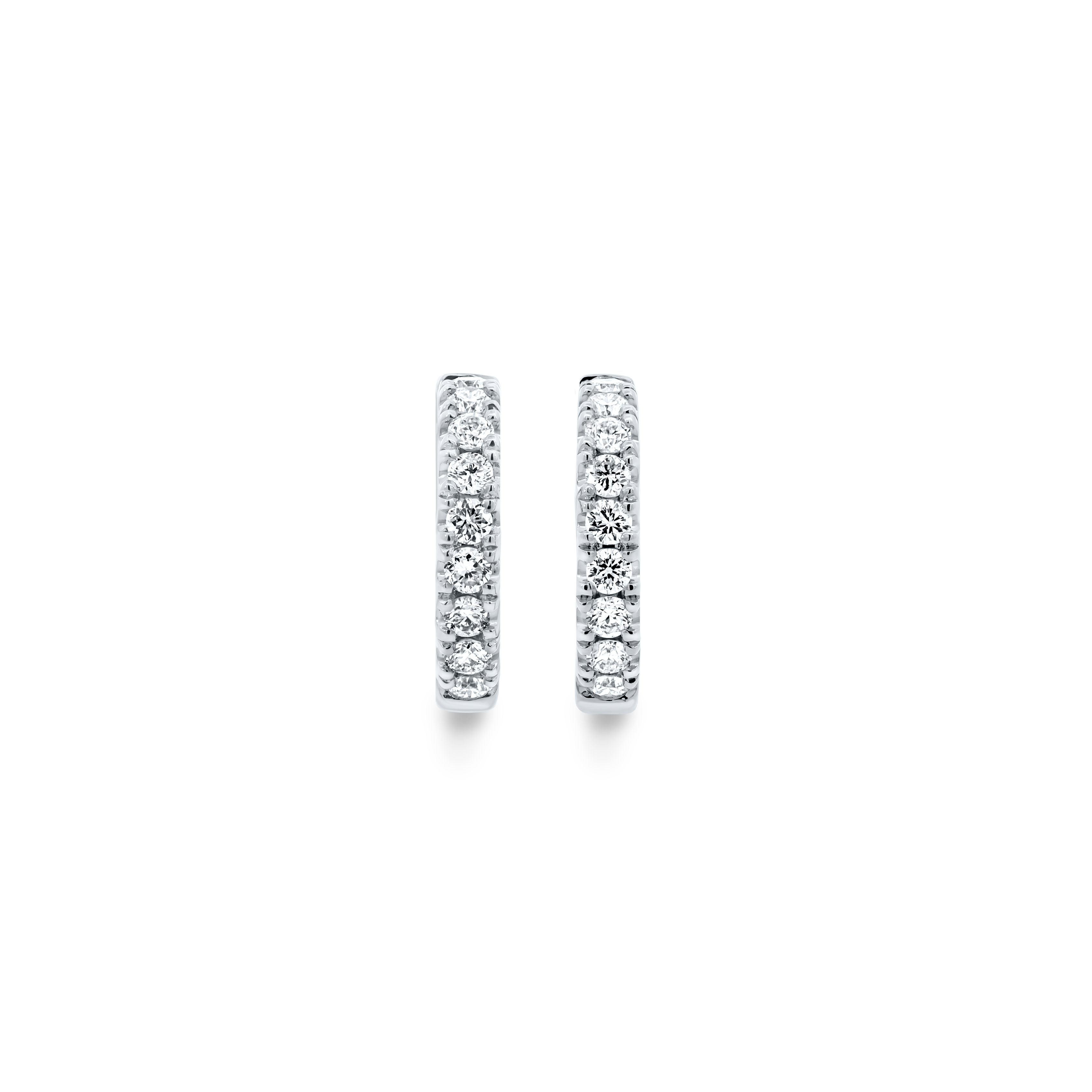 Microset Diamond Hoop Earrings - Shimansky Jewelry