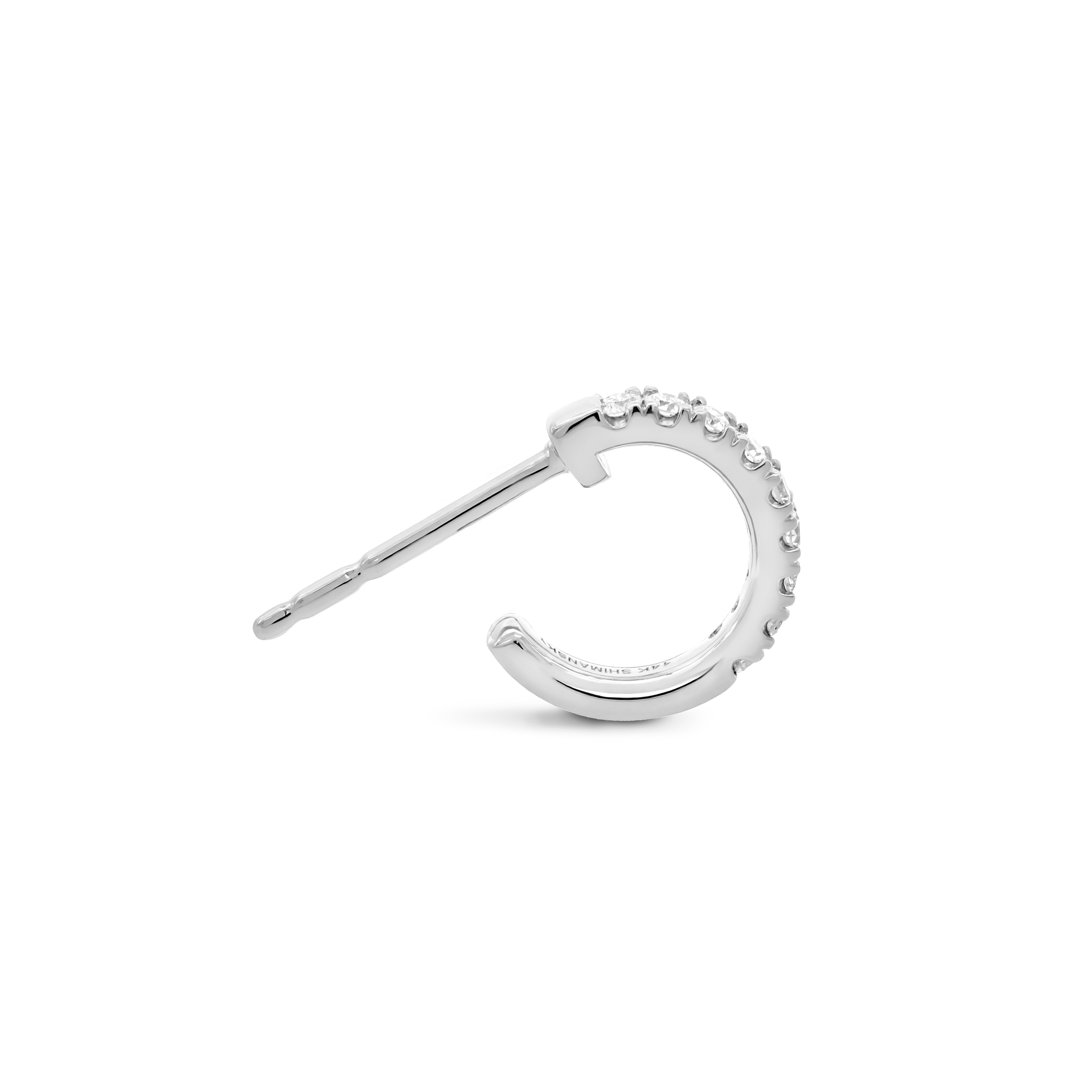 Microset Diamond Hoop Earrings - Shimansky Jewelry