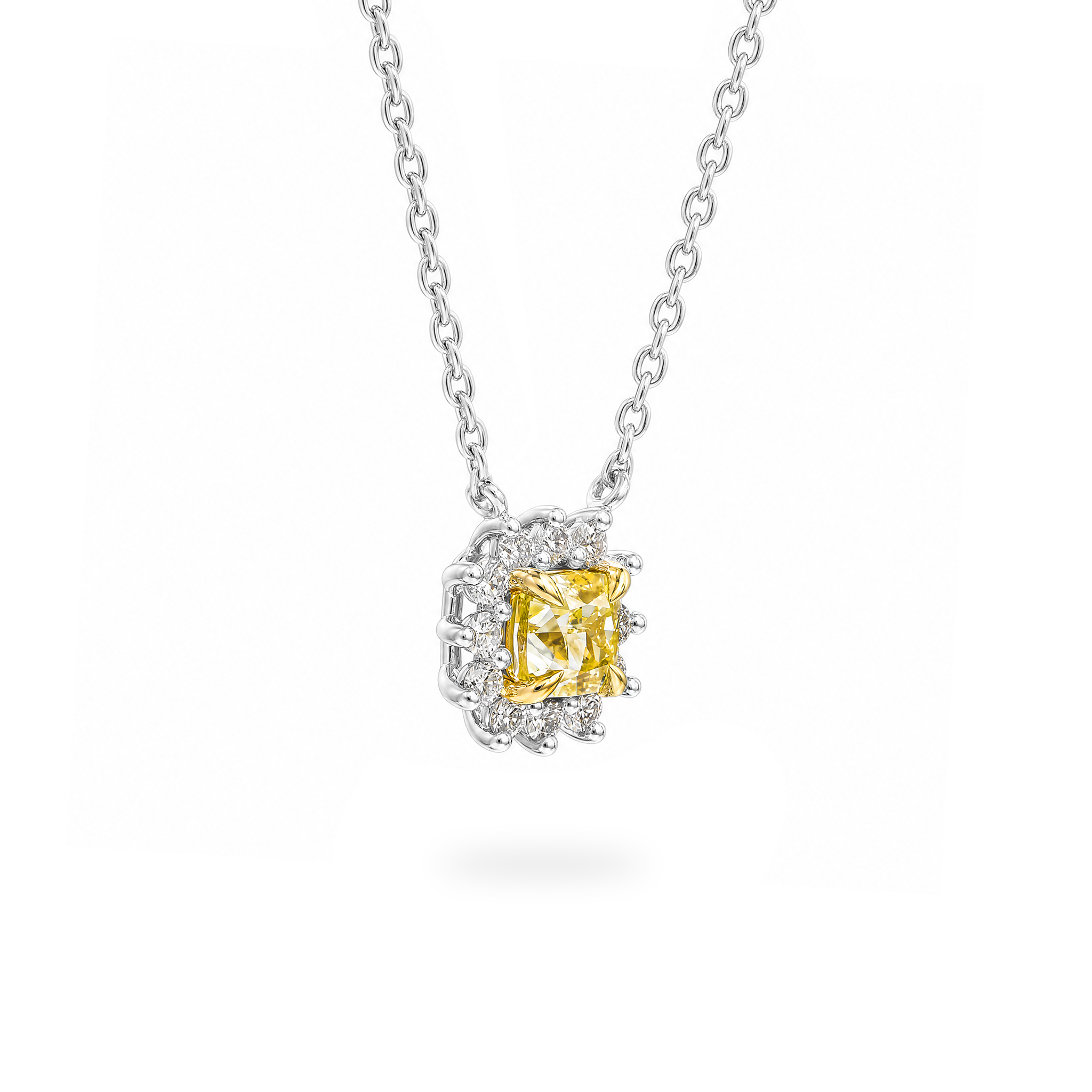 Cushion Fancy Yellow Starburst Neckpiece