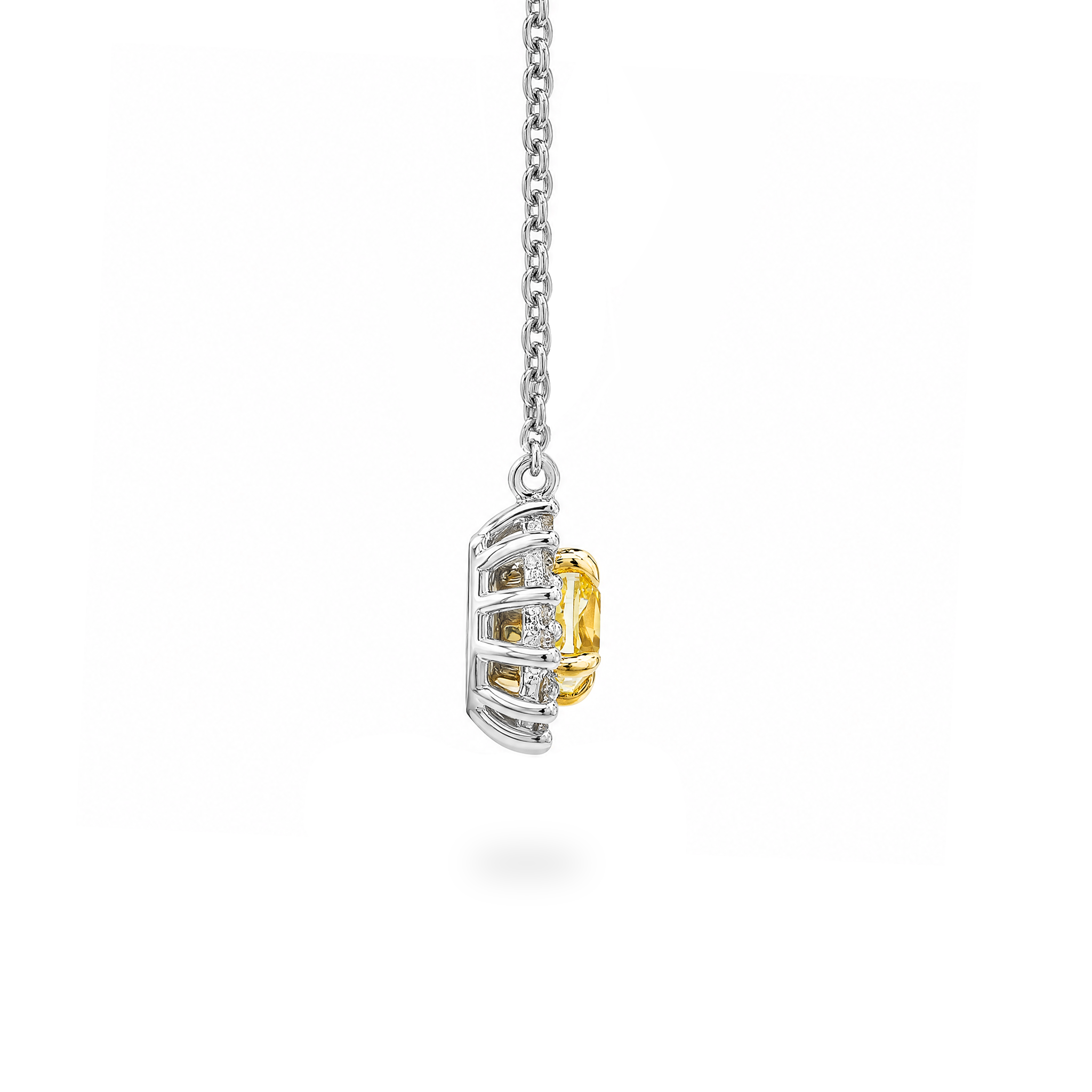Cushion Fancy Yellow Starburst Neckpiece