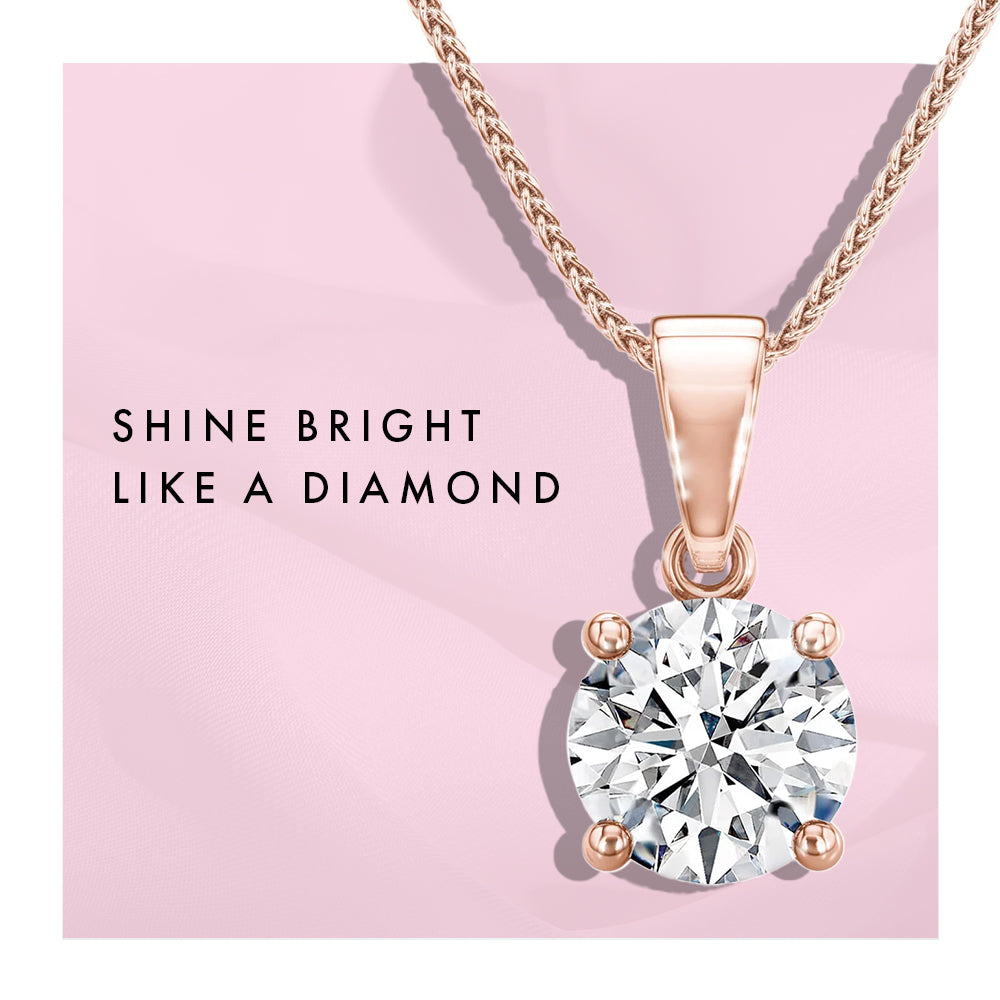 Shimansky Rose Gold Diamond Pendant