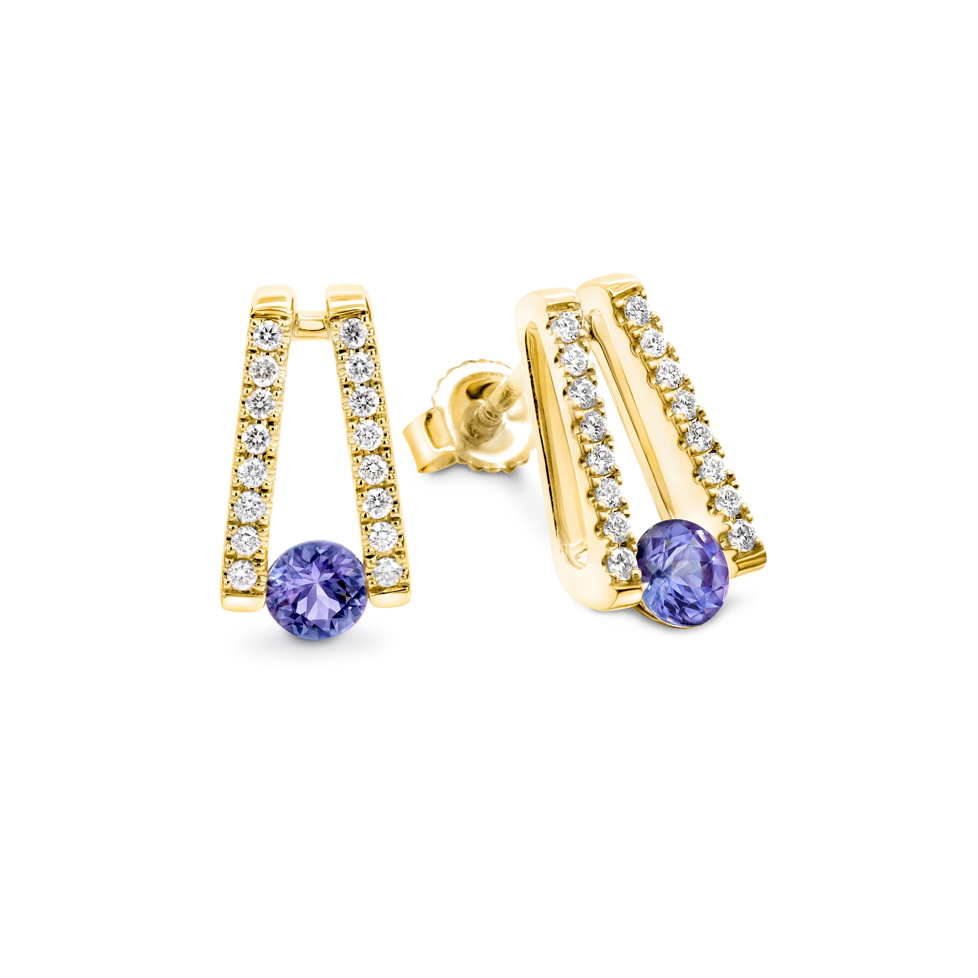 Millennium Iconic Tanzanite Microset Earrings - Shimansky Jewelry