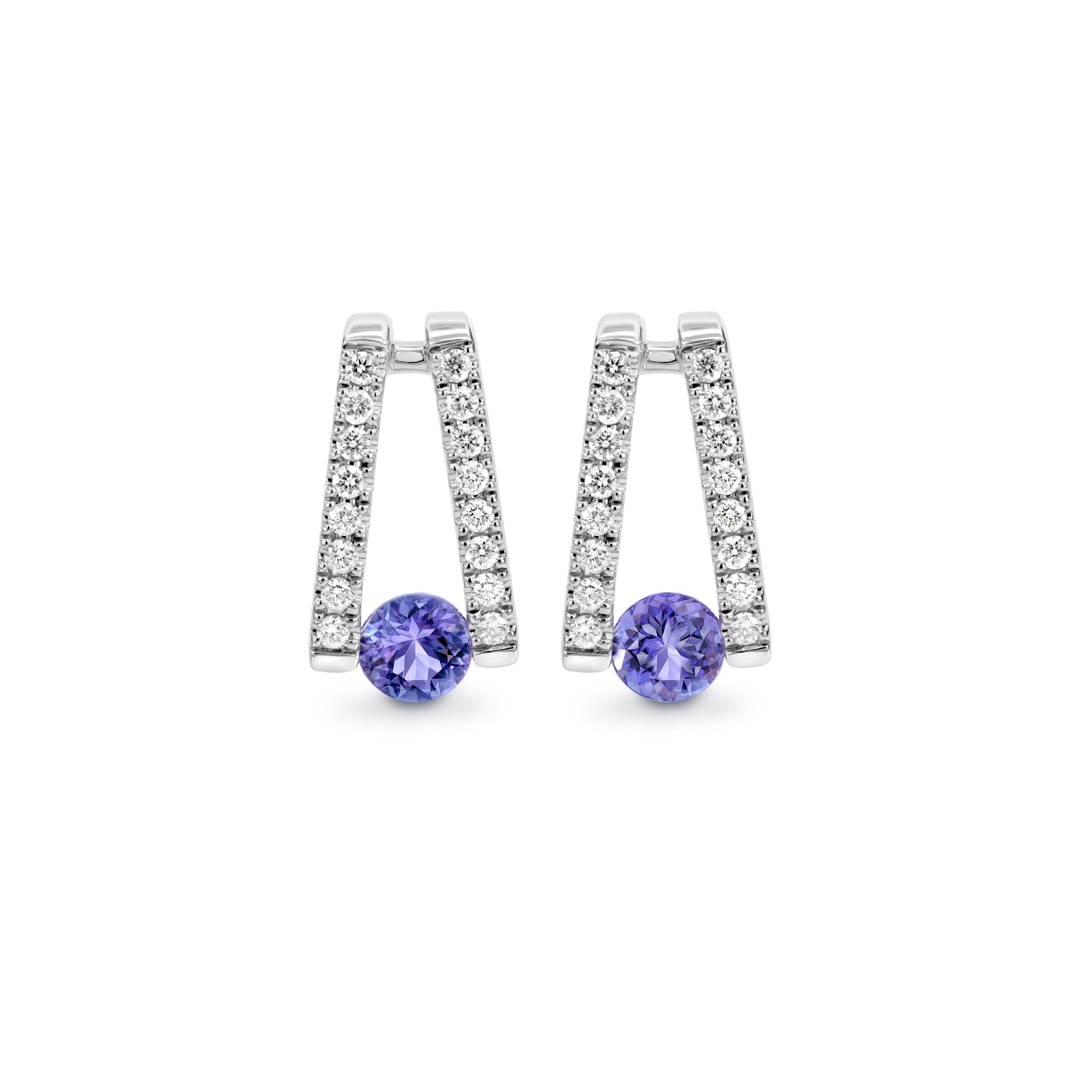 Millennium Iconic Tanzanite Microset Earrings - Shimansky Jewelry