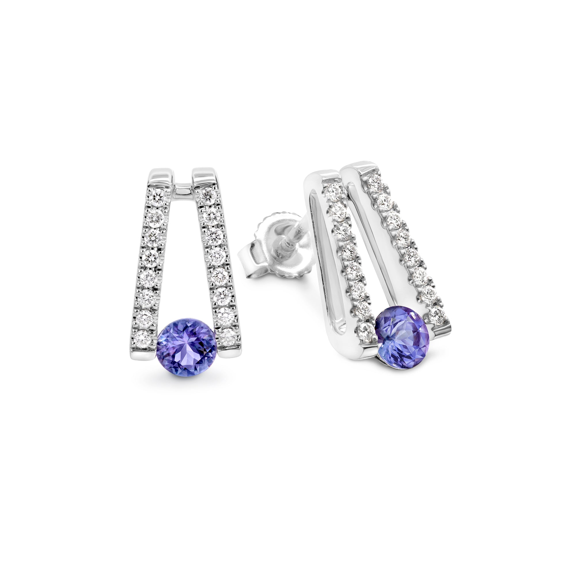 Millennium Iconic Tanzanite Microset Earrings - Shimansky Jewelry