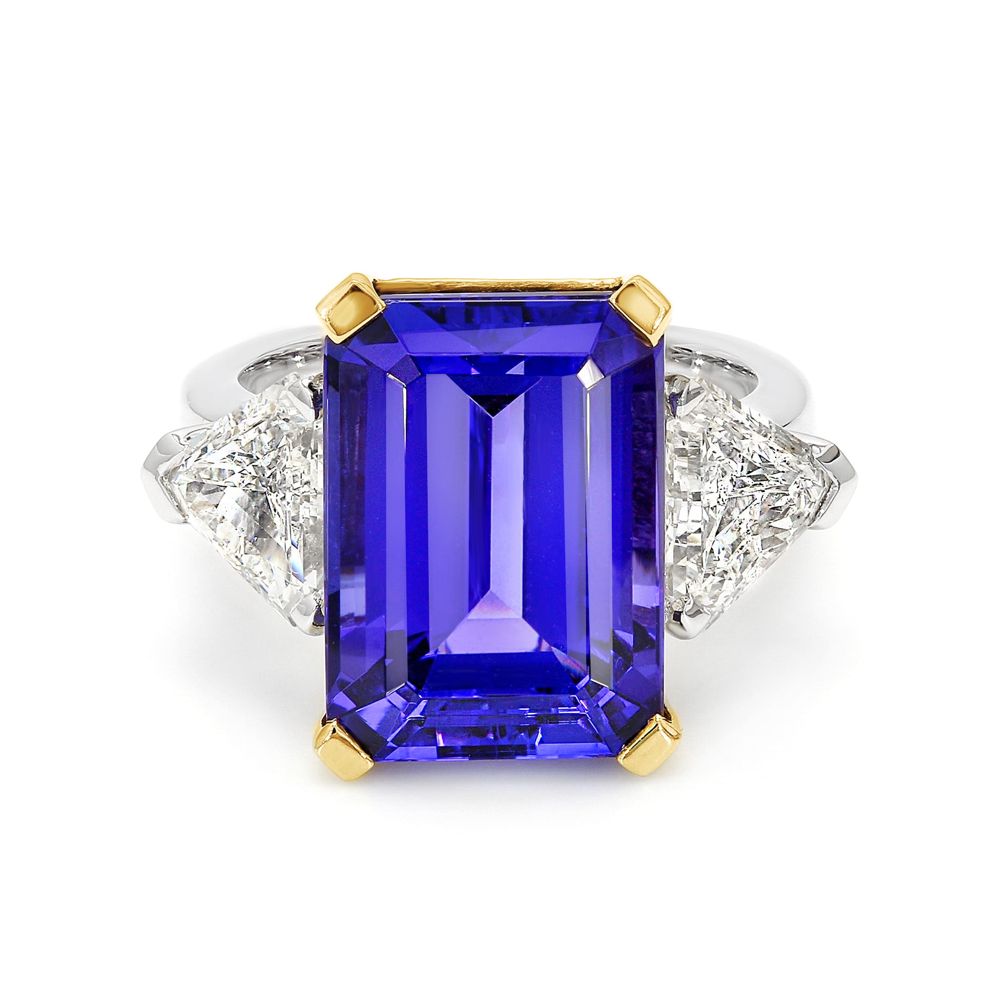 Tanzanite Emerald Trilogy Ring