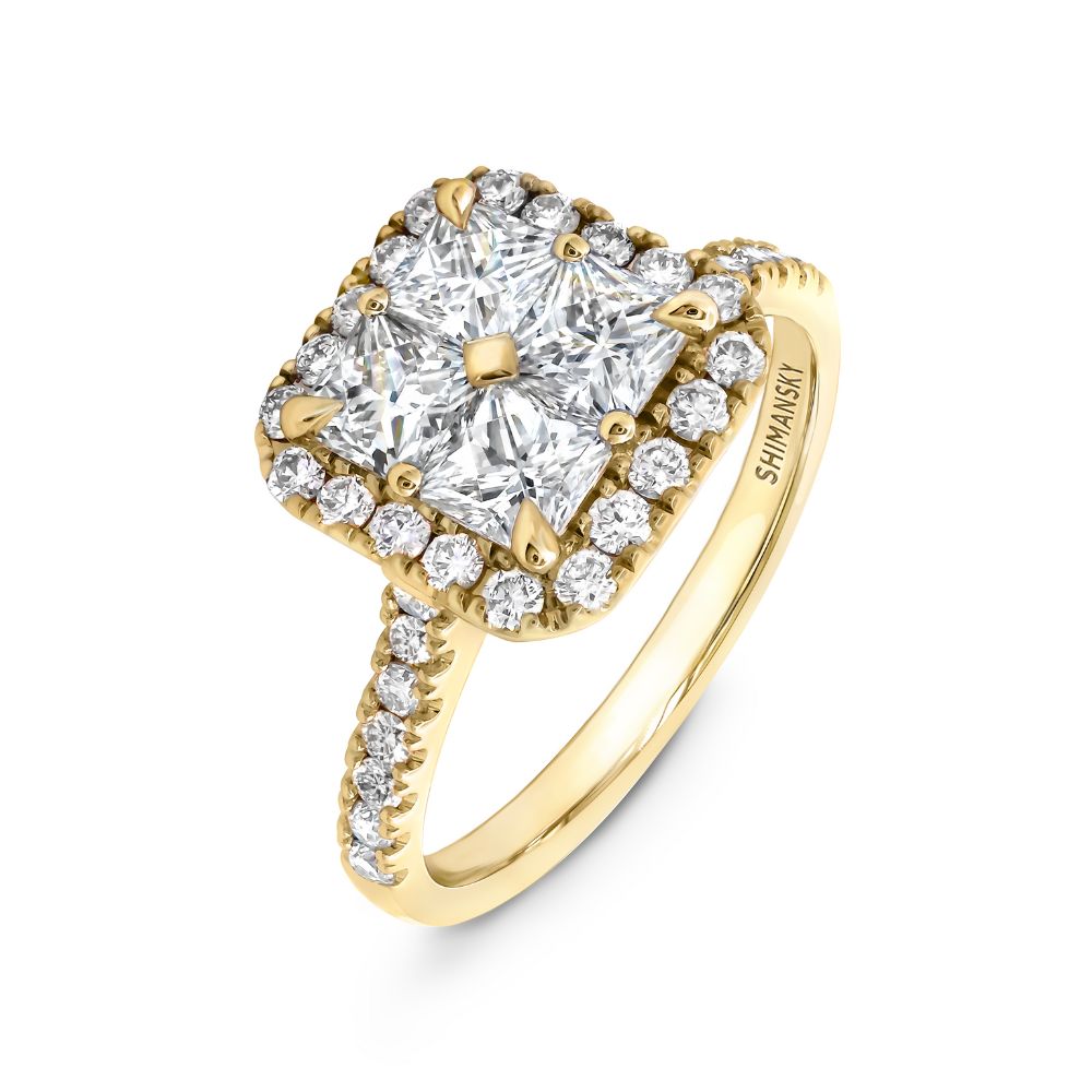 My Girl Diamond Halo Mosaic Ring - Shimansky Jewelry #card-first