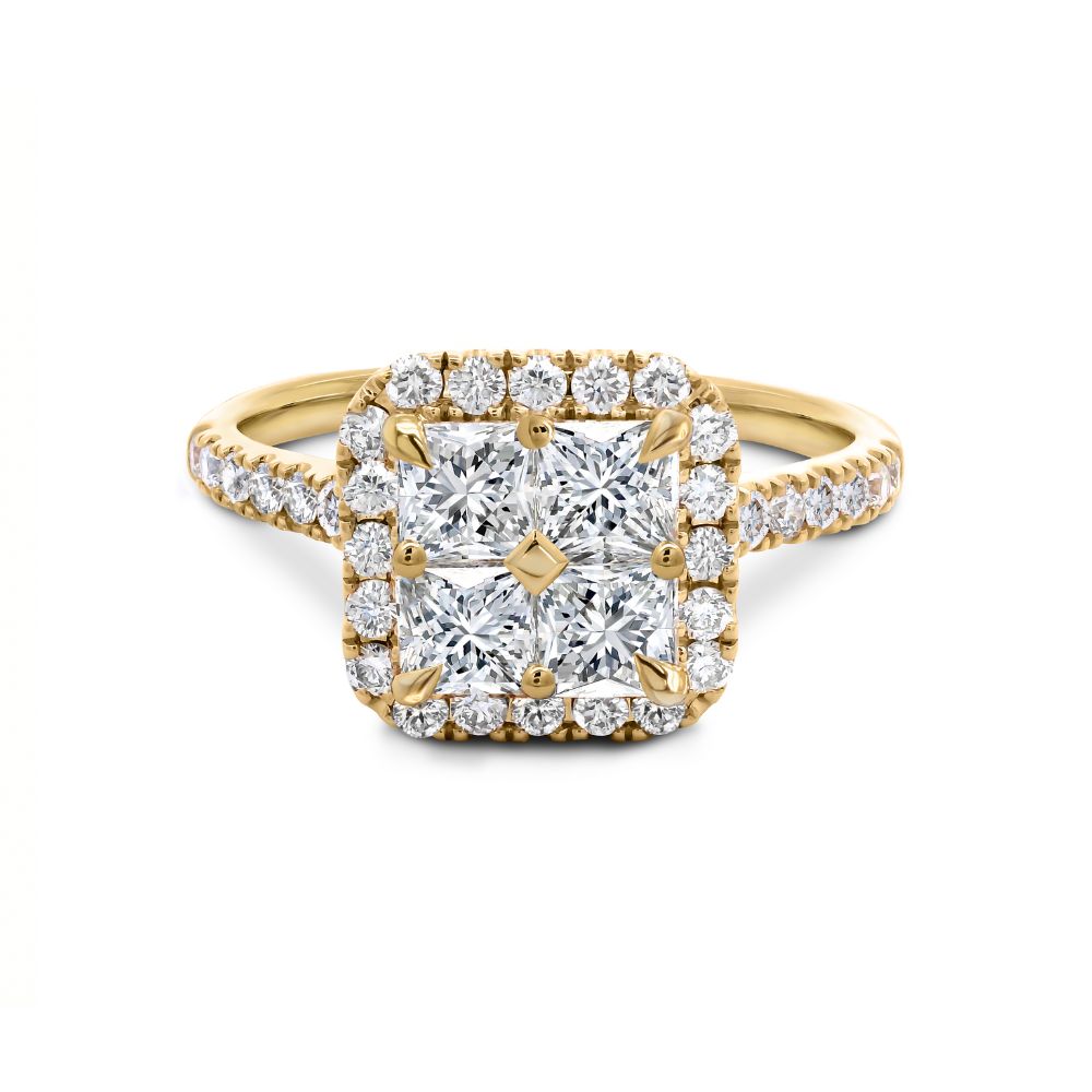 My Girl Diamond Halo Mosaic Ring - Shimansky Jewelry