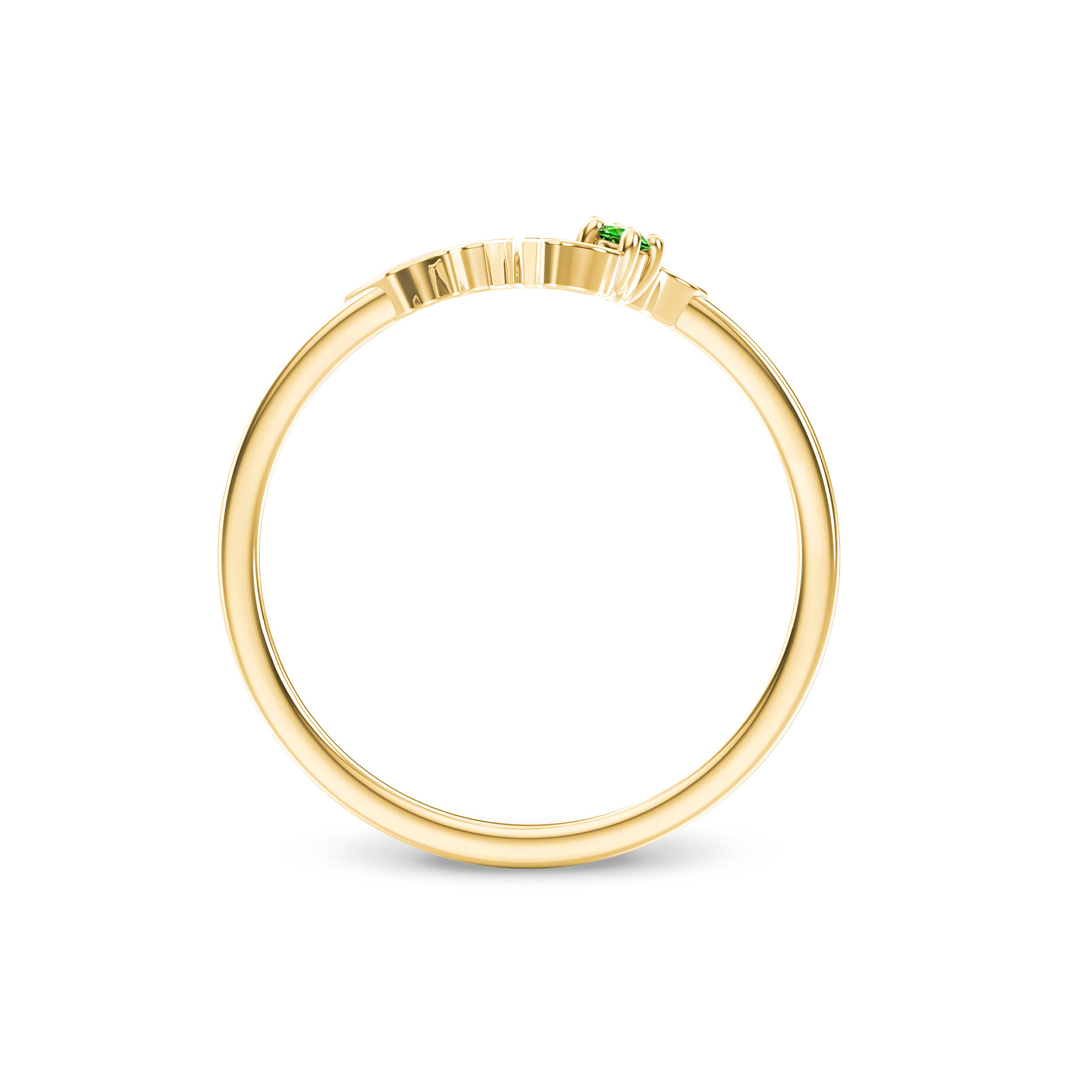 Shimansky 0.03ct My Africa Small Tsavorite Ring in 14K Yellow Gold
Profile View