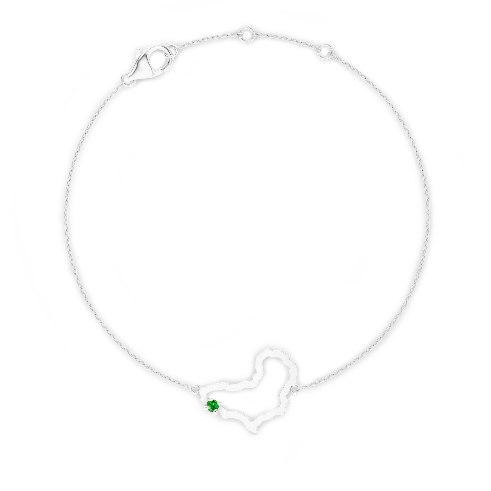 Shimansky 0.08ct My Africa Tsavorite Bracelet in 14K White Gold
Top View