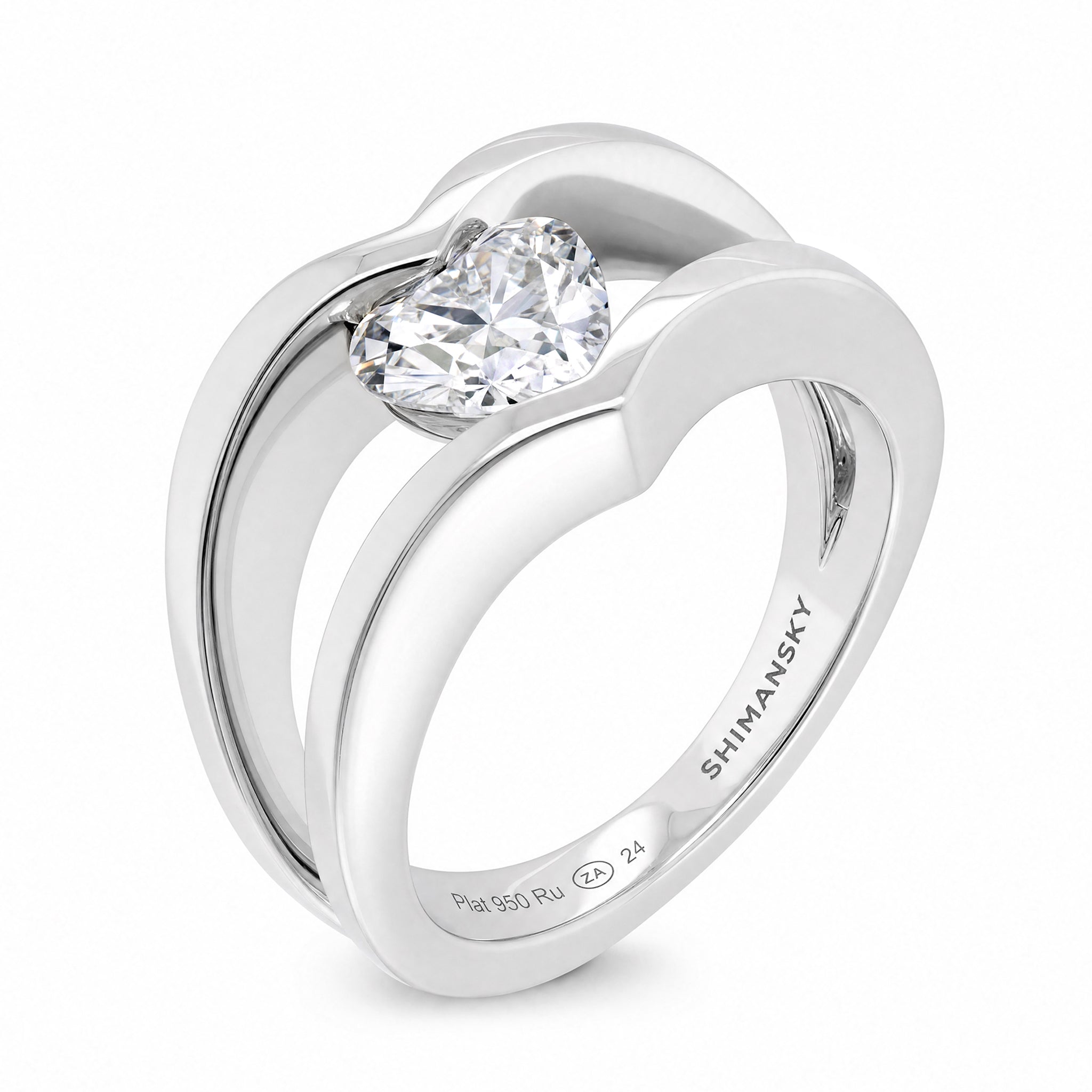 Iconic Millennium Heart Diamond Engagement Ring