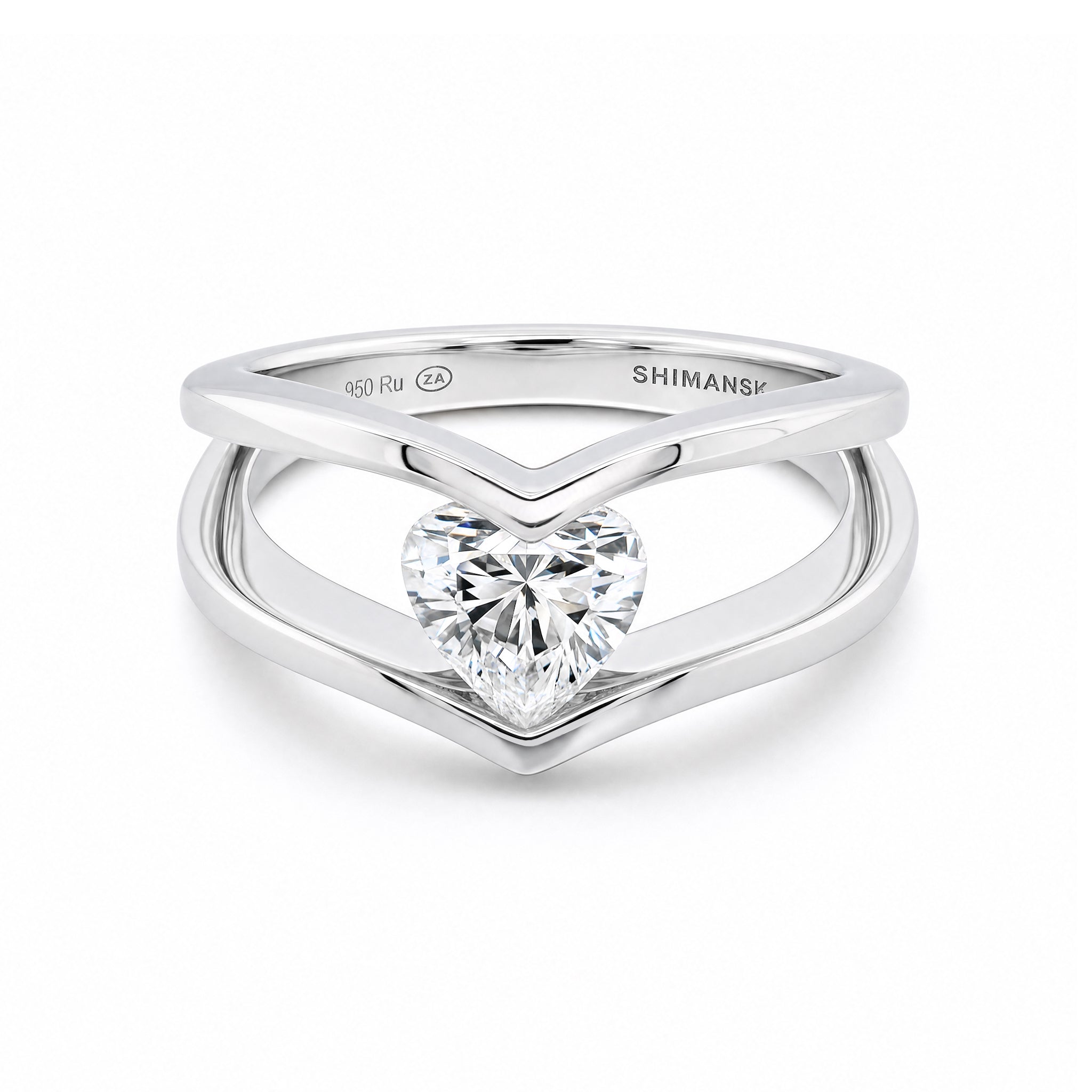 Iconic Millennium Heart Diamond Engagement Ring
